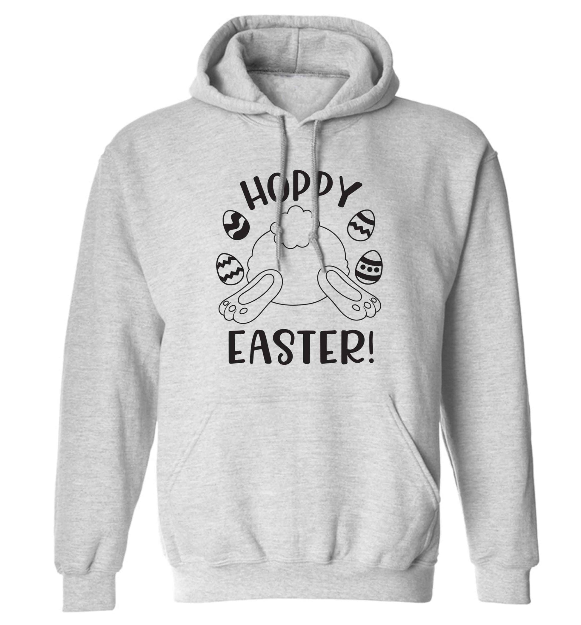 Hoppy Easter adults unisex grey hoodie 2XL