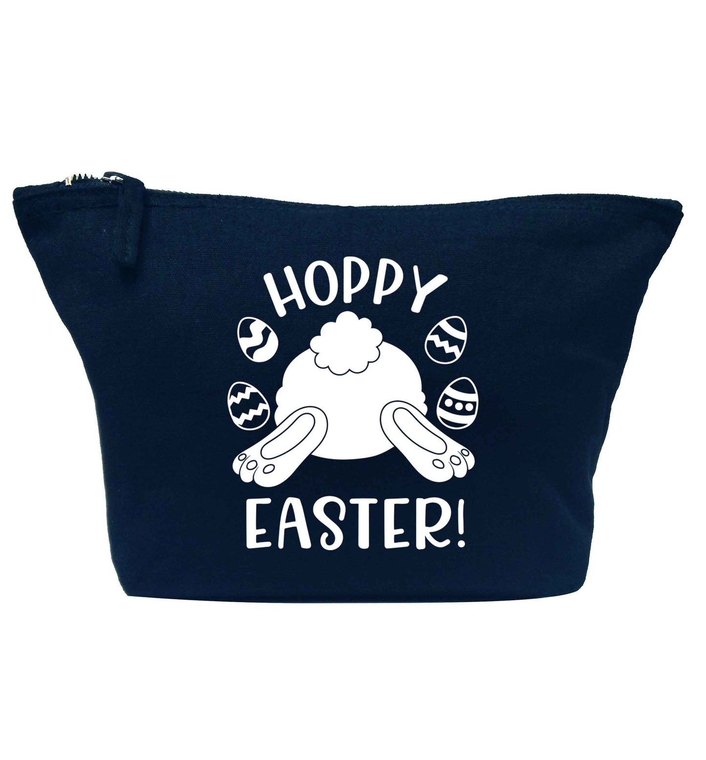 Hoppy Easter navy makeup bag