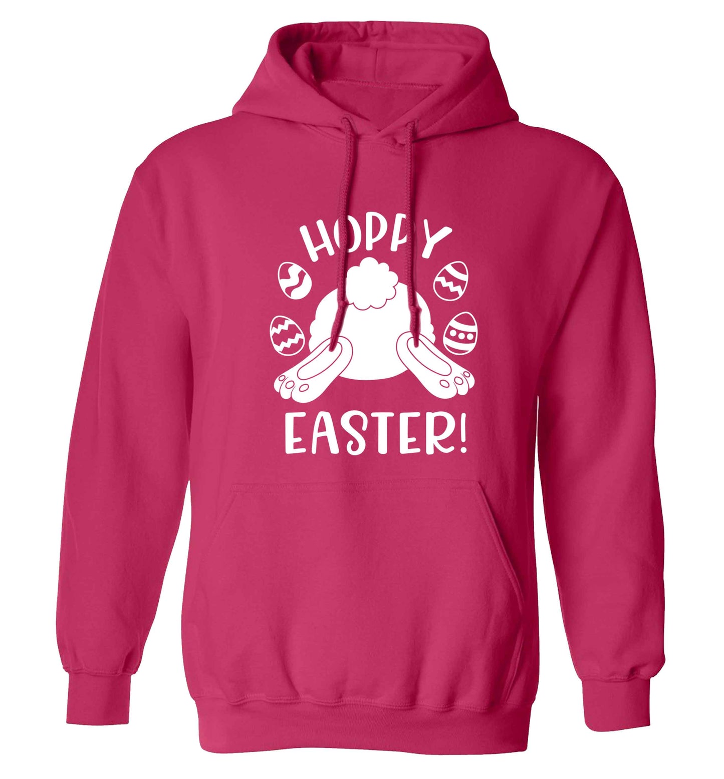 Hoppy Easter adults unisex pink hoodie 2XL