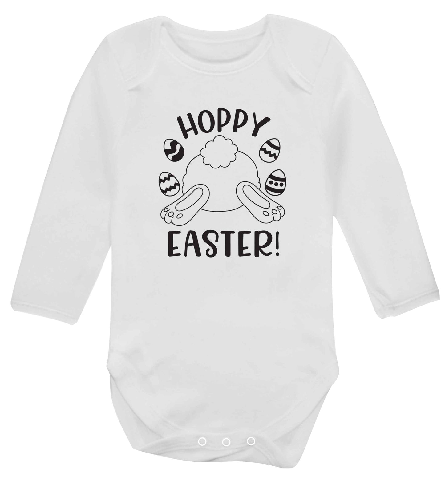 Hoppy Easter baby vest long sleeved white 6-12 months