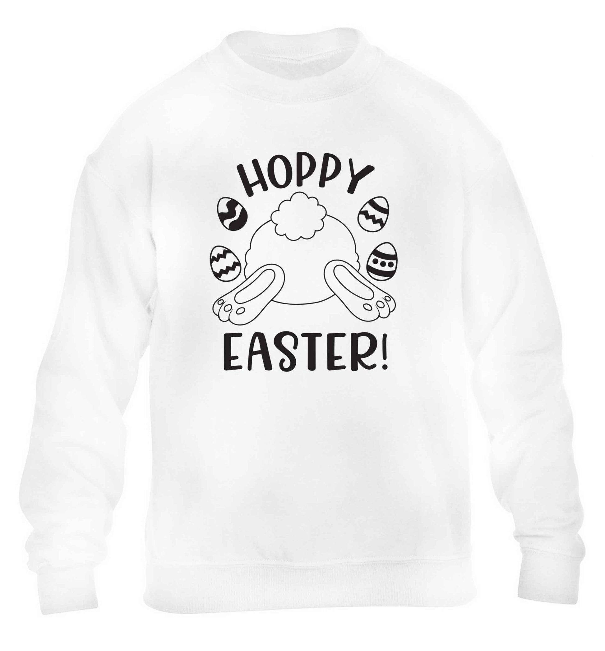 Hoppy Easter children's white sweater 12-13 Years