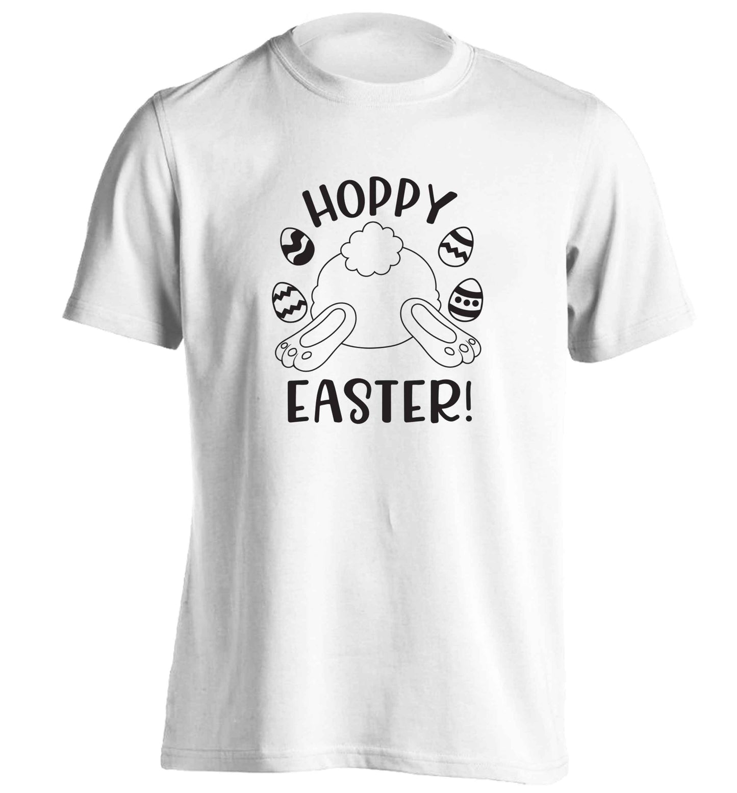 Hoppy Easter adults unisex white Tshirt 2XL