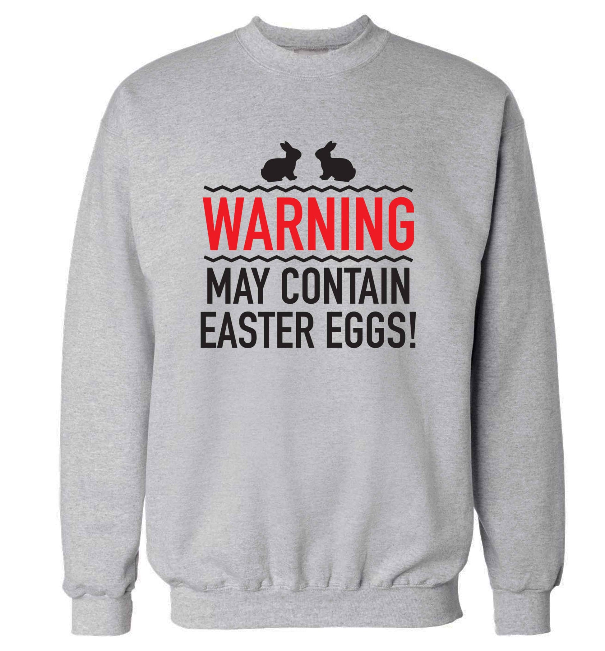 Warning may contain Easter eggs adult's unisex grey sweater 2XL