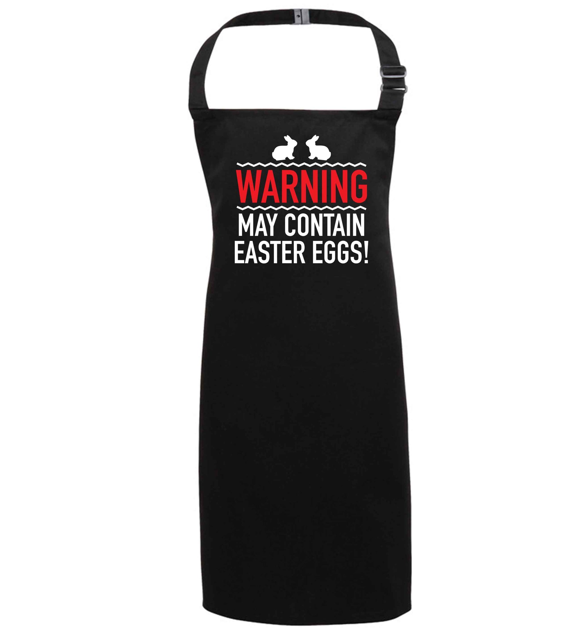 Warning may contain Easter eggs black apron 7-10 years