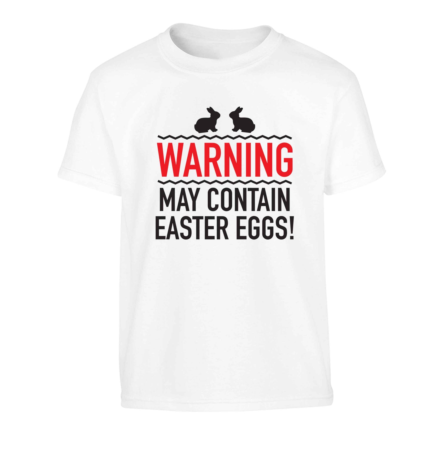 Warning may contain Easter eggs Children's white Tshirt 12-13 Years