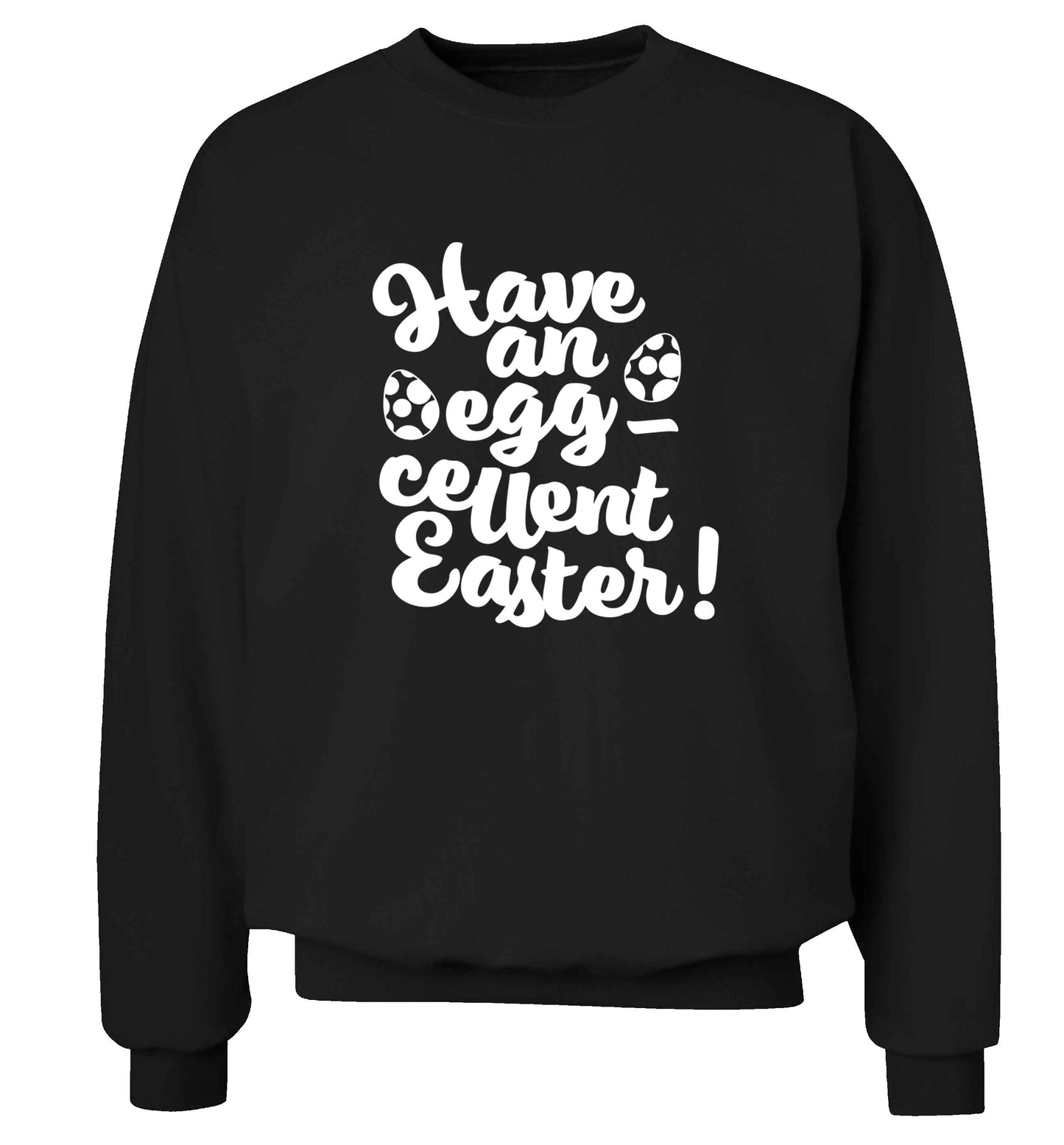 Have an eggcellent Easter adult's unisex black sweater 2XL