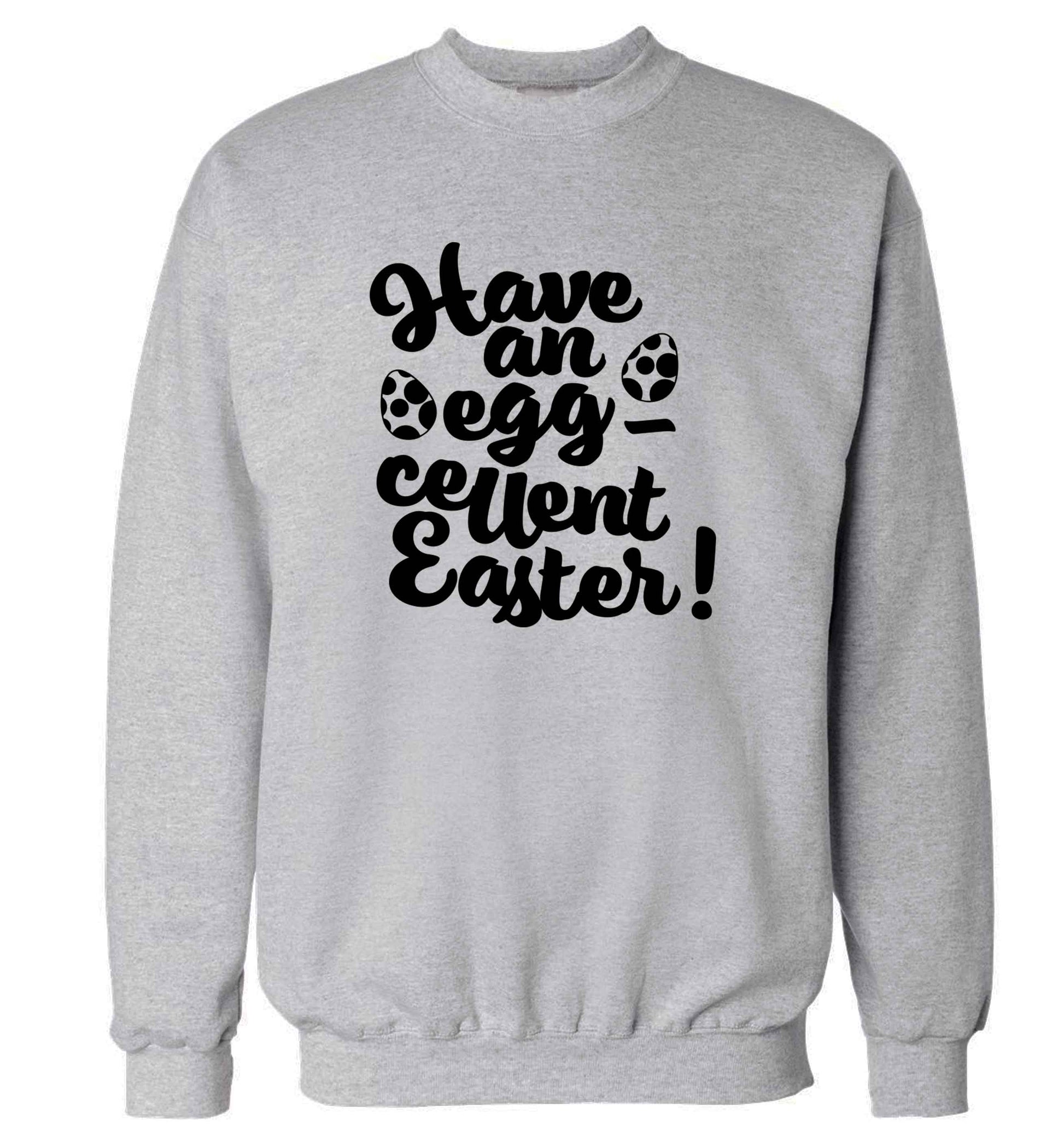 Have an eggcellent Easter adult's unisex grey sweater 2XL