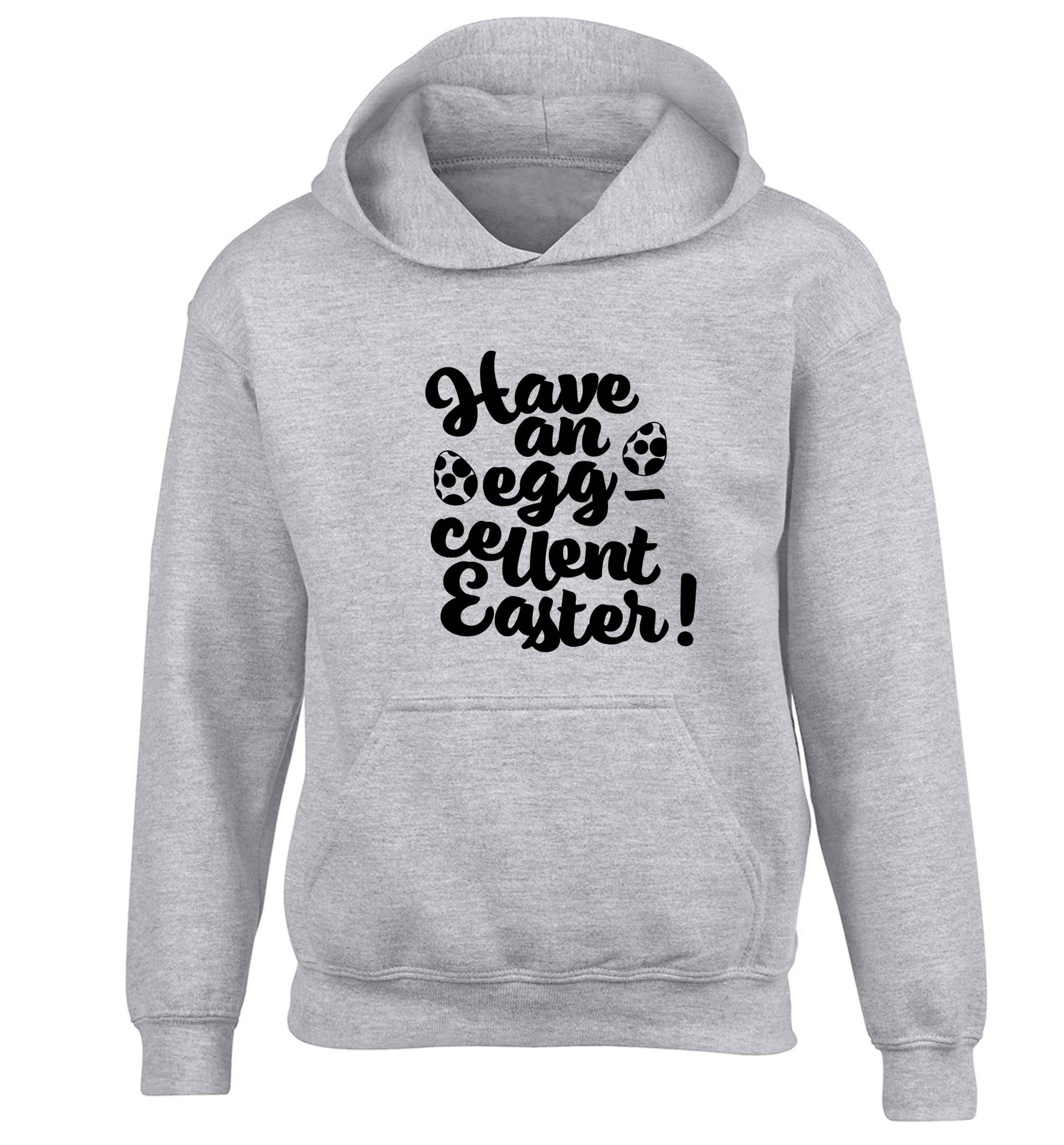 Have an eggcellent Easter children's grey hoodie 12-13 Years