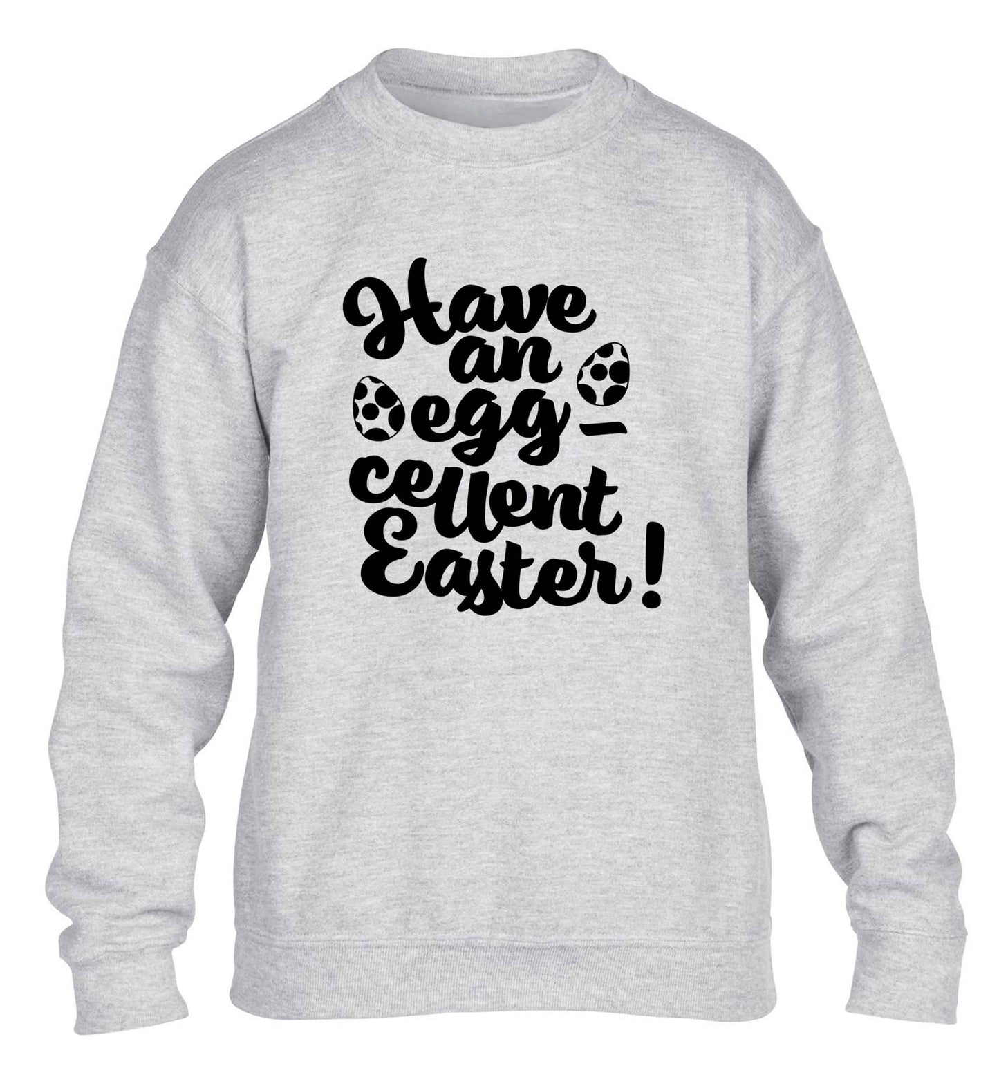 Have an eggcellent Easter children's grey sweater 12-13 Years