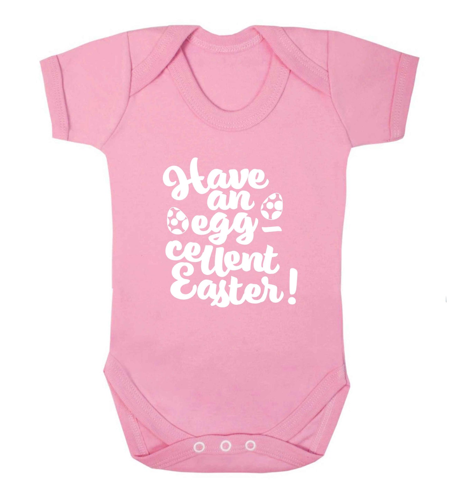 Have an eggcellent Easter baby vest pale pink 18-24 months