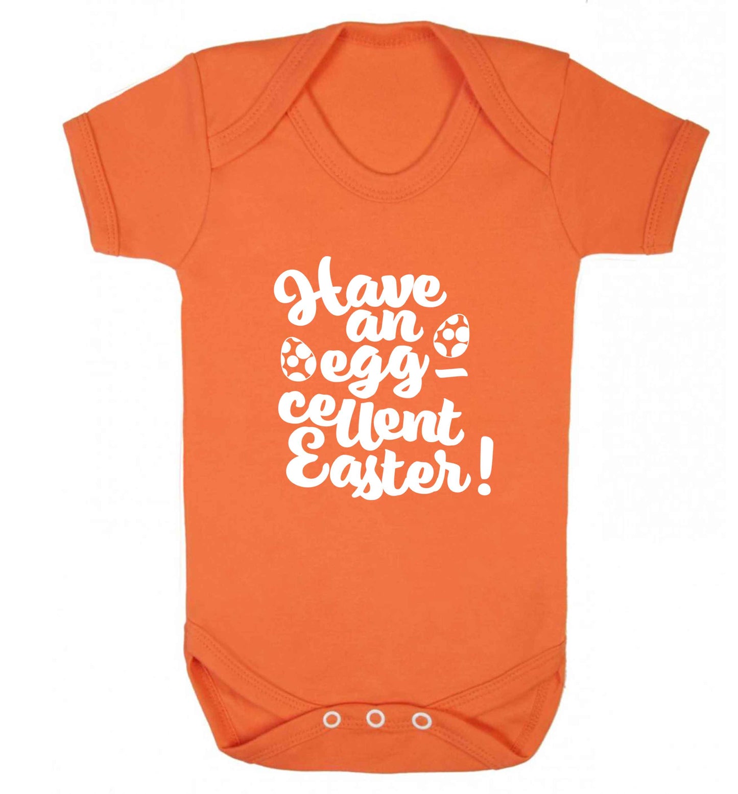 Have an eggcellent Easter baby vest orange 18-24 months
