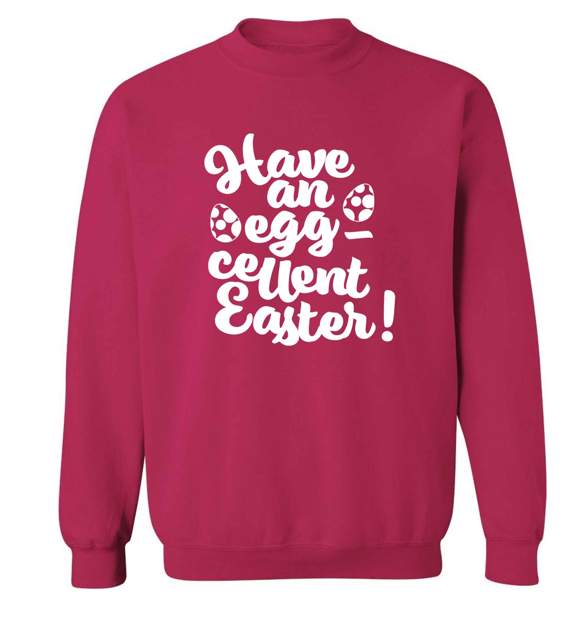 Have an eggcellent Easter adult's unisex pink sweater 2XL