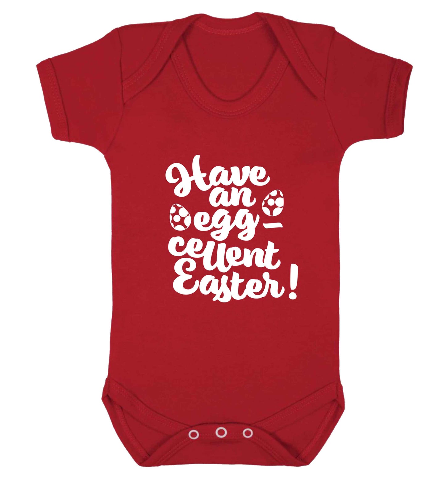 Have an eggcellent Easter baby vest red 18-24 months