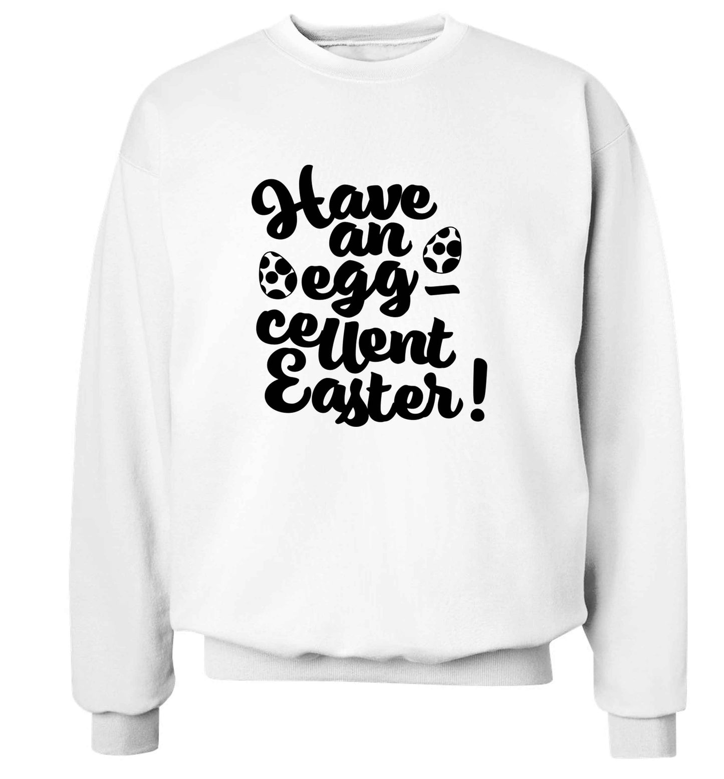 Have an eggcellent Easter adult's unisex white sweater 2XL