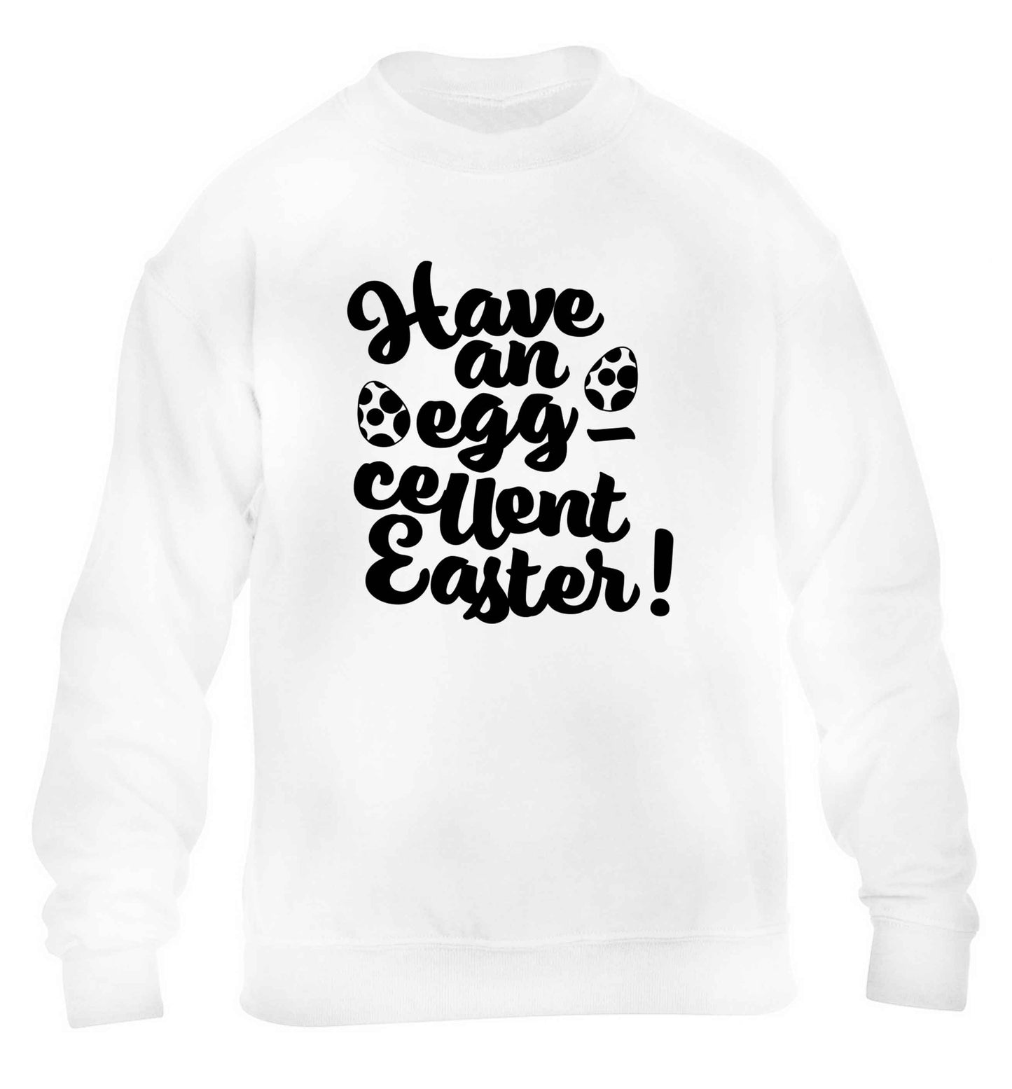 Have an eggcellent Easter children's white sweater 12-13 Years