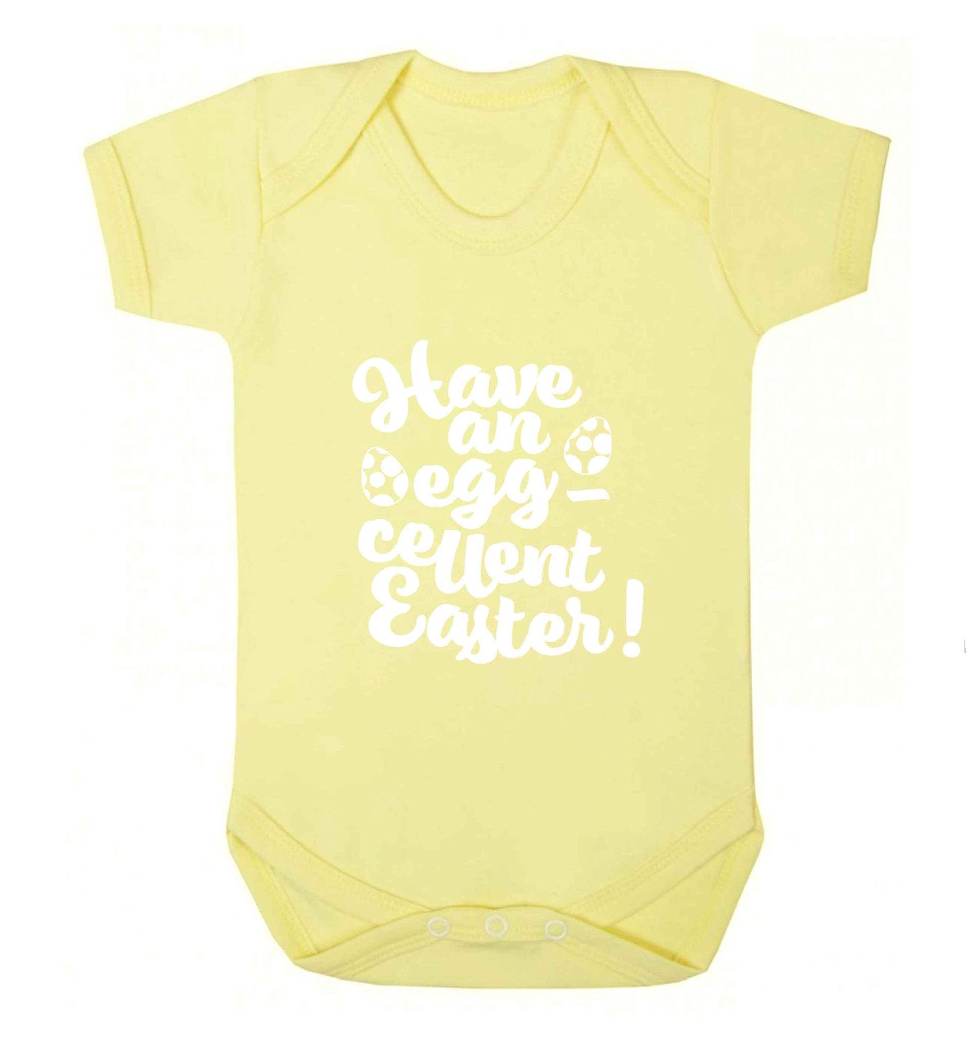 Have an eggcellent Easter baby vest pale yellow 18-24 months