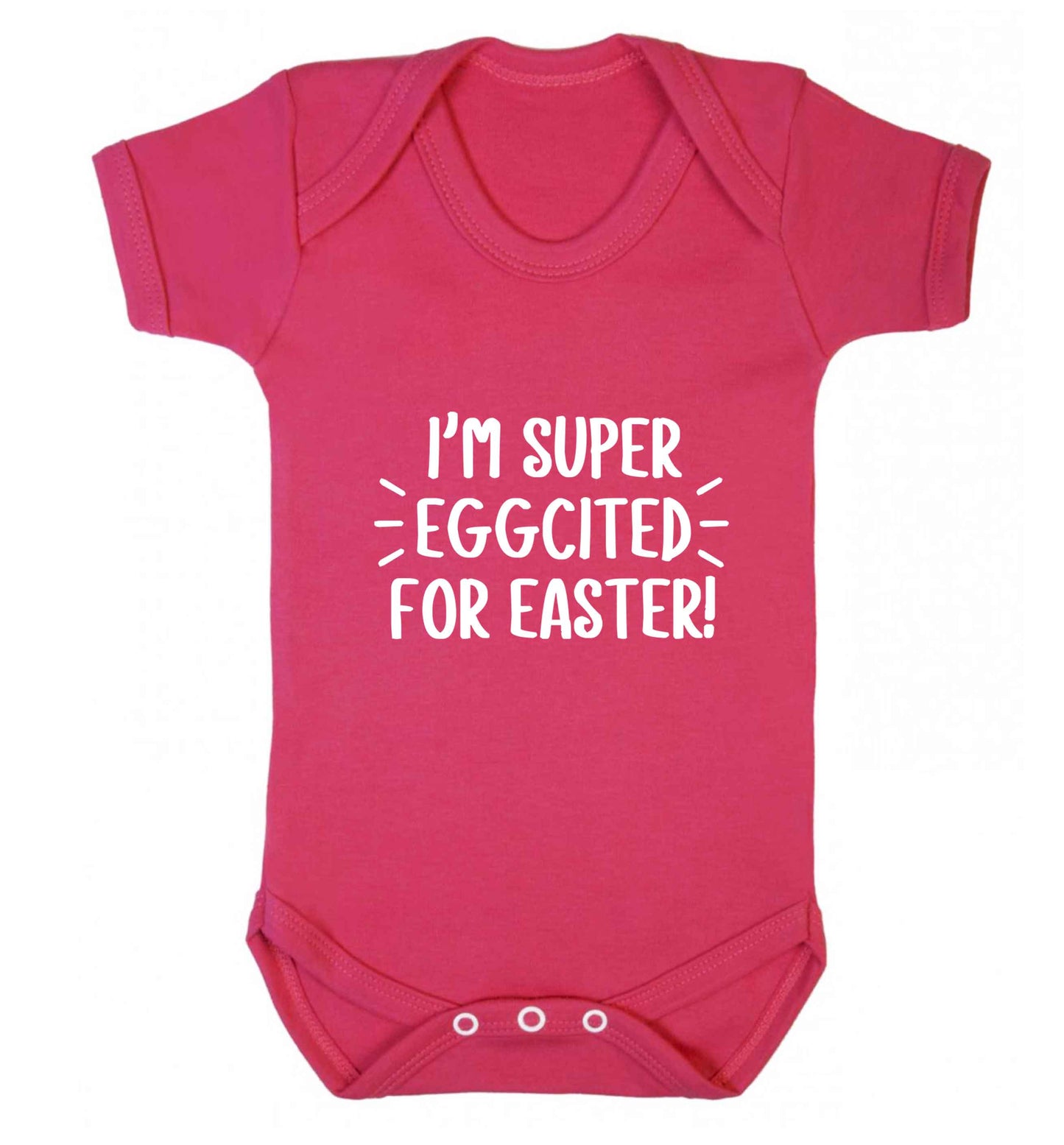 I'm super eggcited for Easter baby vest dark pink 18-24 months
