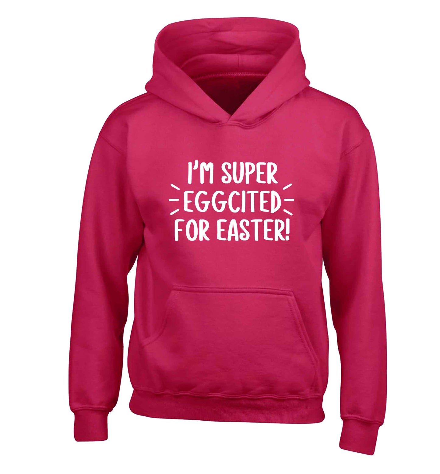 I'm super eggcited for Easter children's pink hoodie 12-13 Years