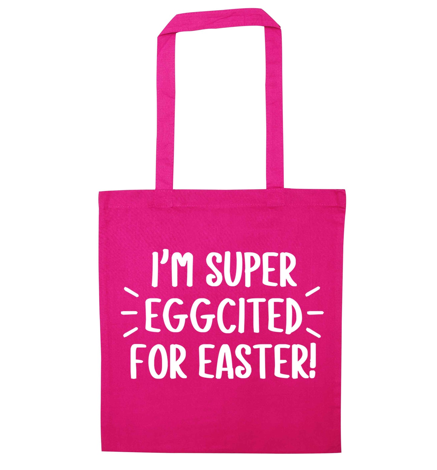 I'm super eggcited for Easter pink tote bag