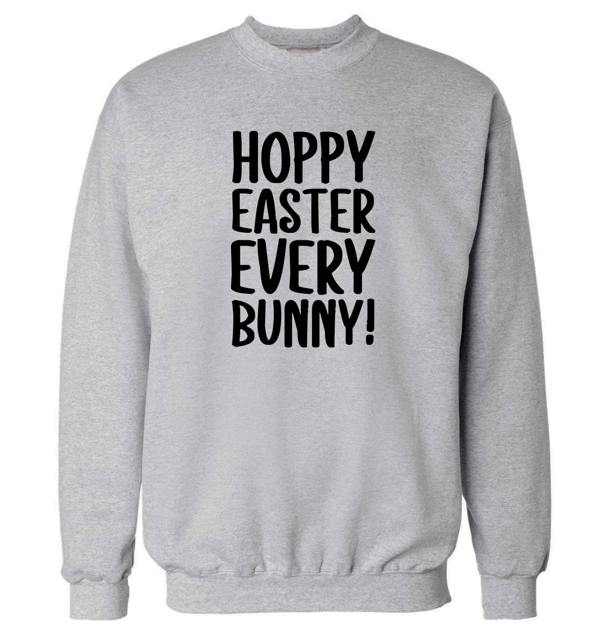 Hoppy Easter every bunny! adult's unisex grey sweater 2XL