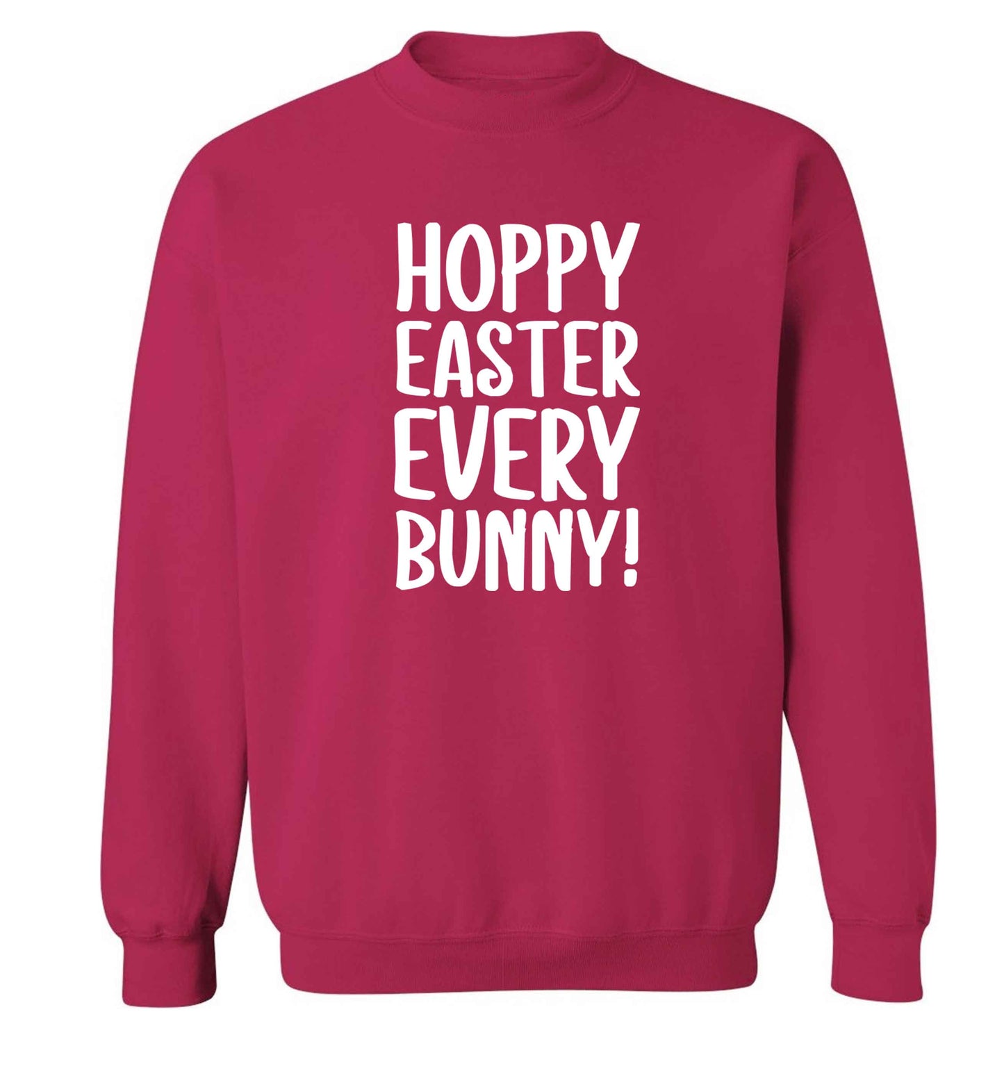 Hoppy Easter every bunny! adult's unisex pink sweater 2XL