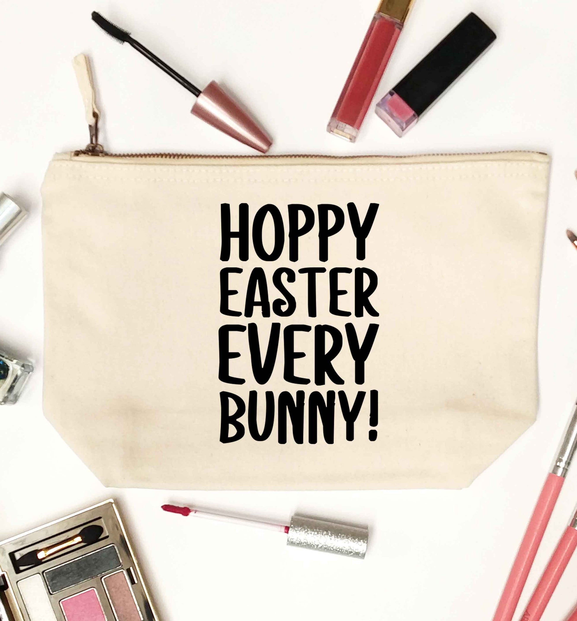 Hoppy Easter every bunny! natural makeup bag