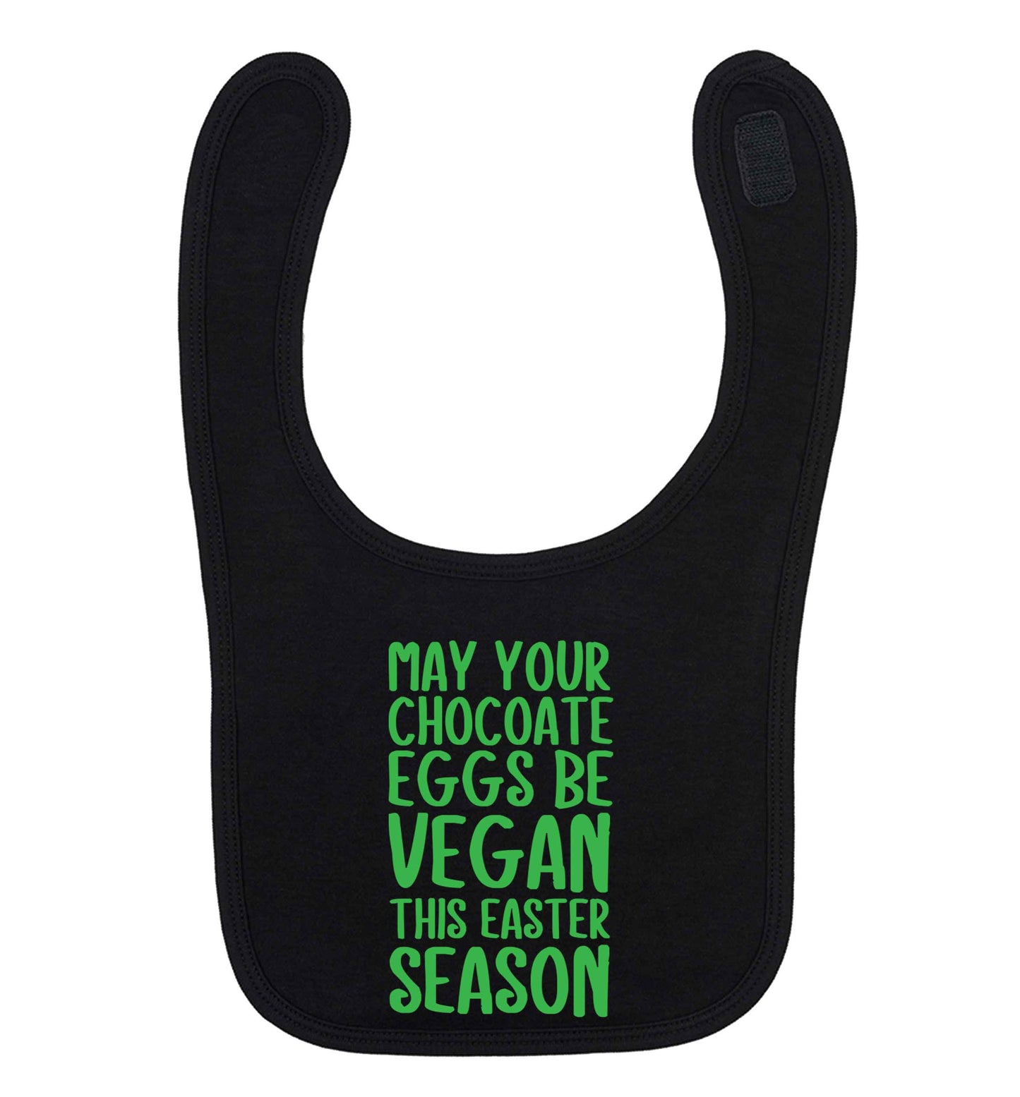 Easter bunny approved! Vegans will love this easter themed black baby bib