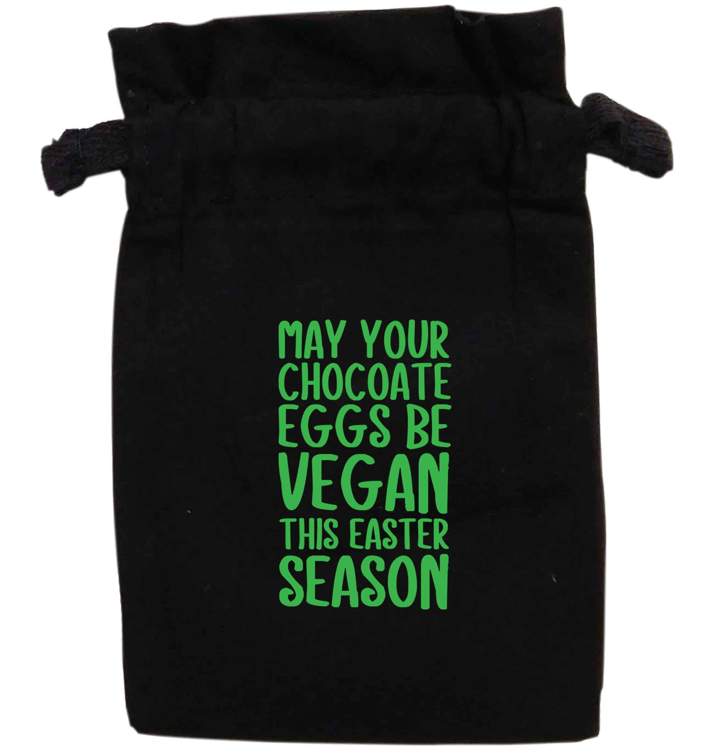 May your chocolate eggs be vegan this Easter season | XS - L | Pouch / Drawstring bag / Sack | Organic Cotton | Bulk discounts available!