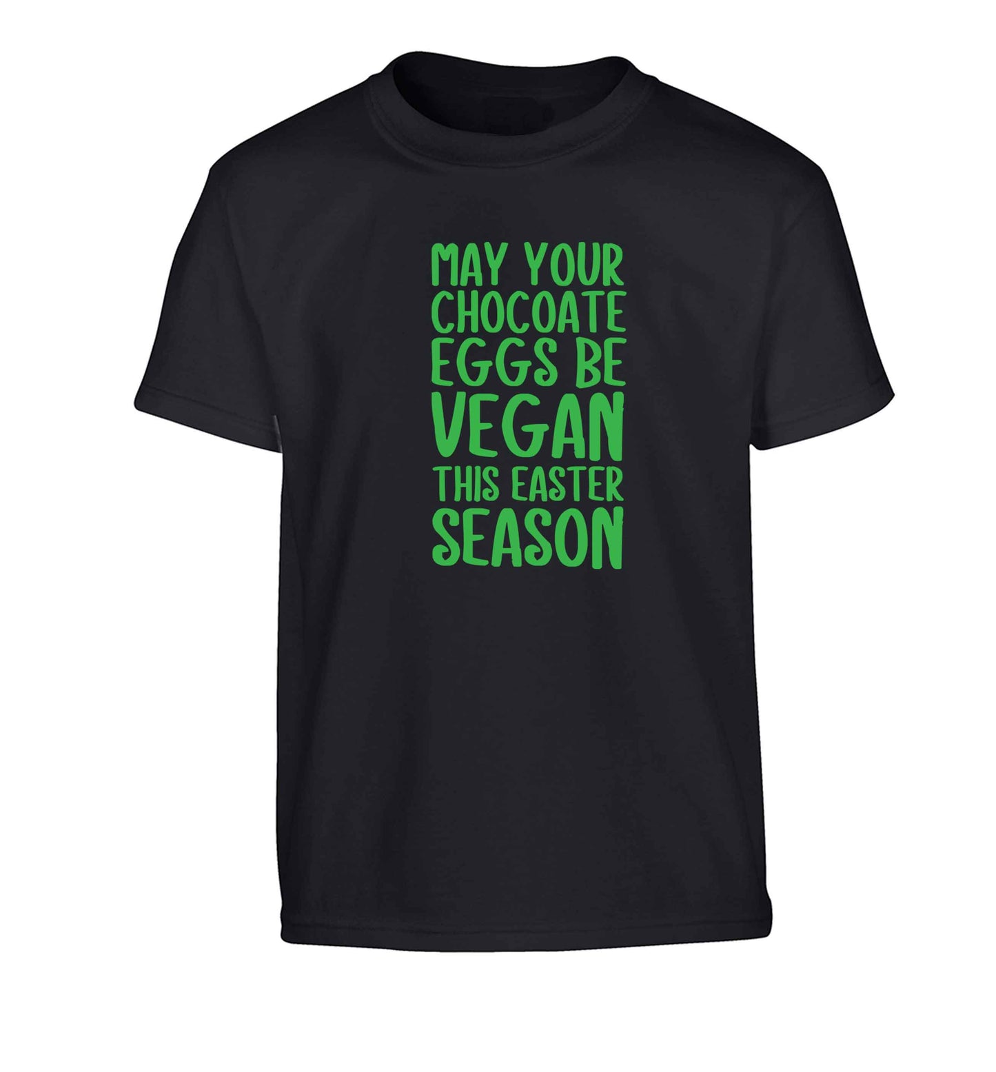 Easter bunny approved! Vegans will love this easter themed Children's black Tshirt 12-13 Years