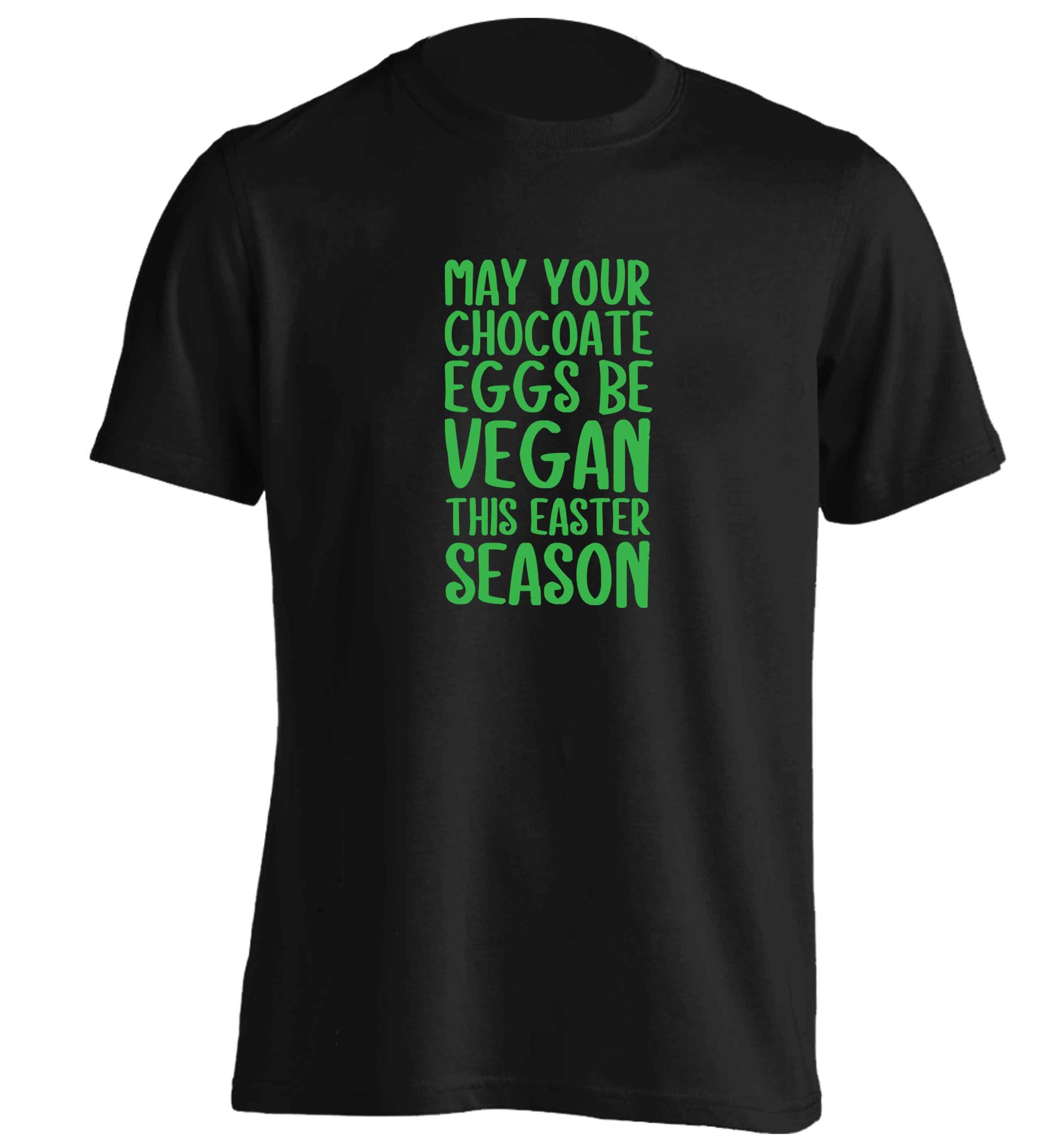 Easter bunny approved! Vegans will love this easter themed adults unisex black Tshirt 2XL