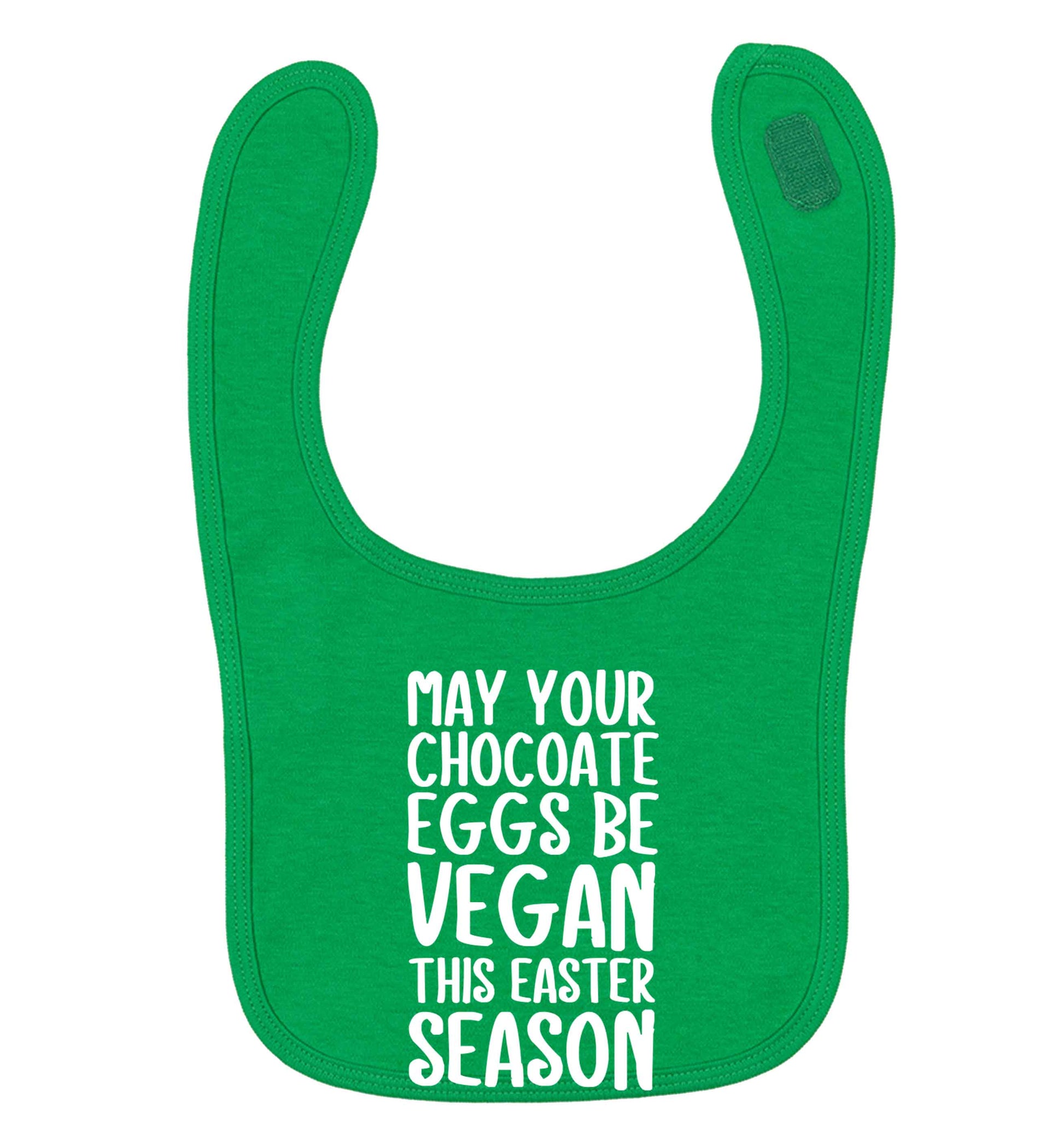Easter bunny approved! Vegans will love this easter themed green baby bib