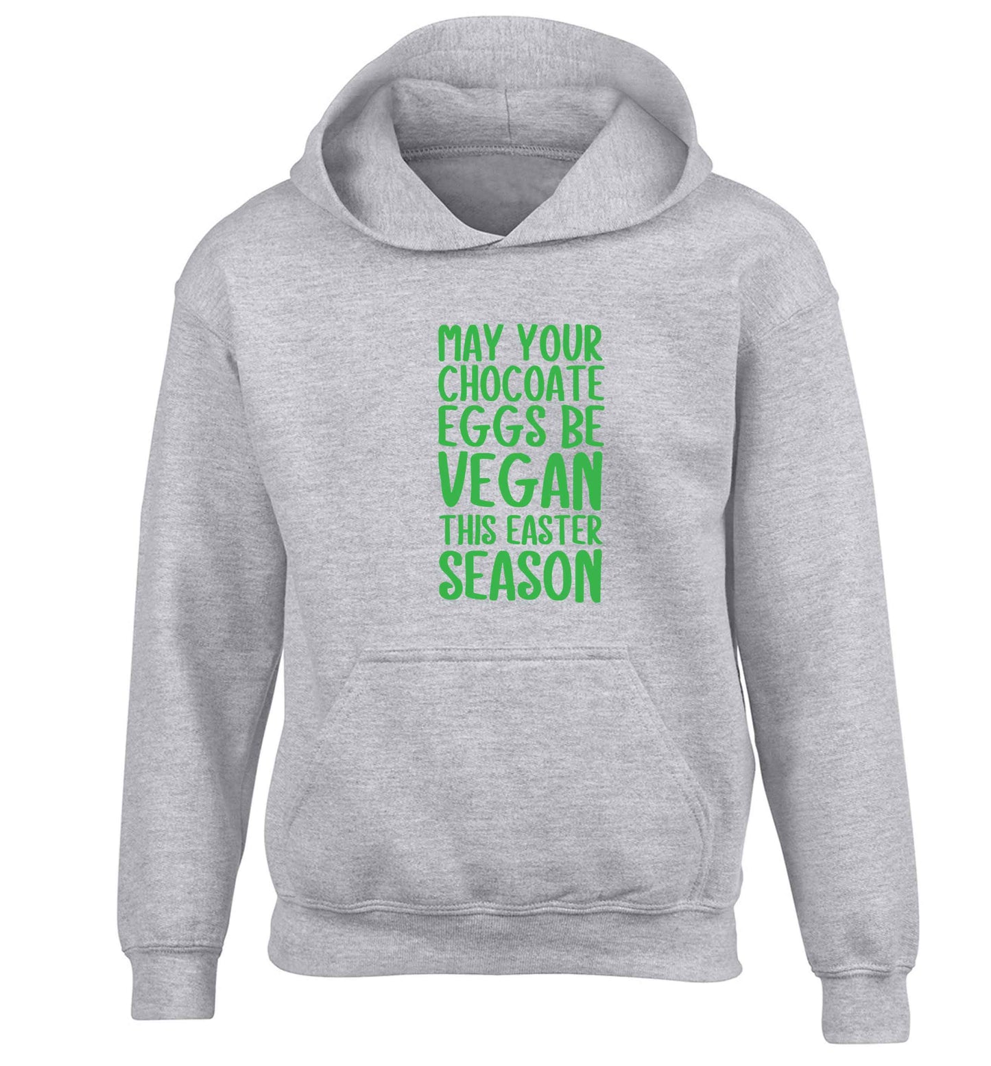 Easter bunny approved! Vegans will love this easter themed children's grey hoodie 12-13 Years