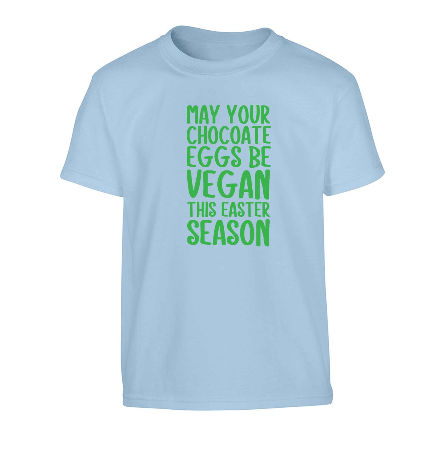 Easter bunny approved! Vegans will love this easter themed Children's light blue Tshirt 12-13 Years