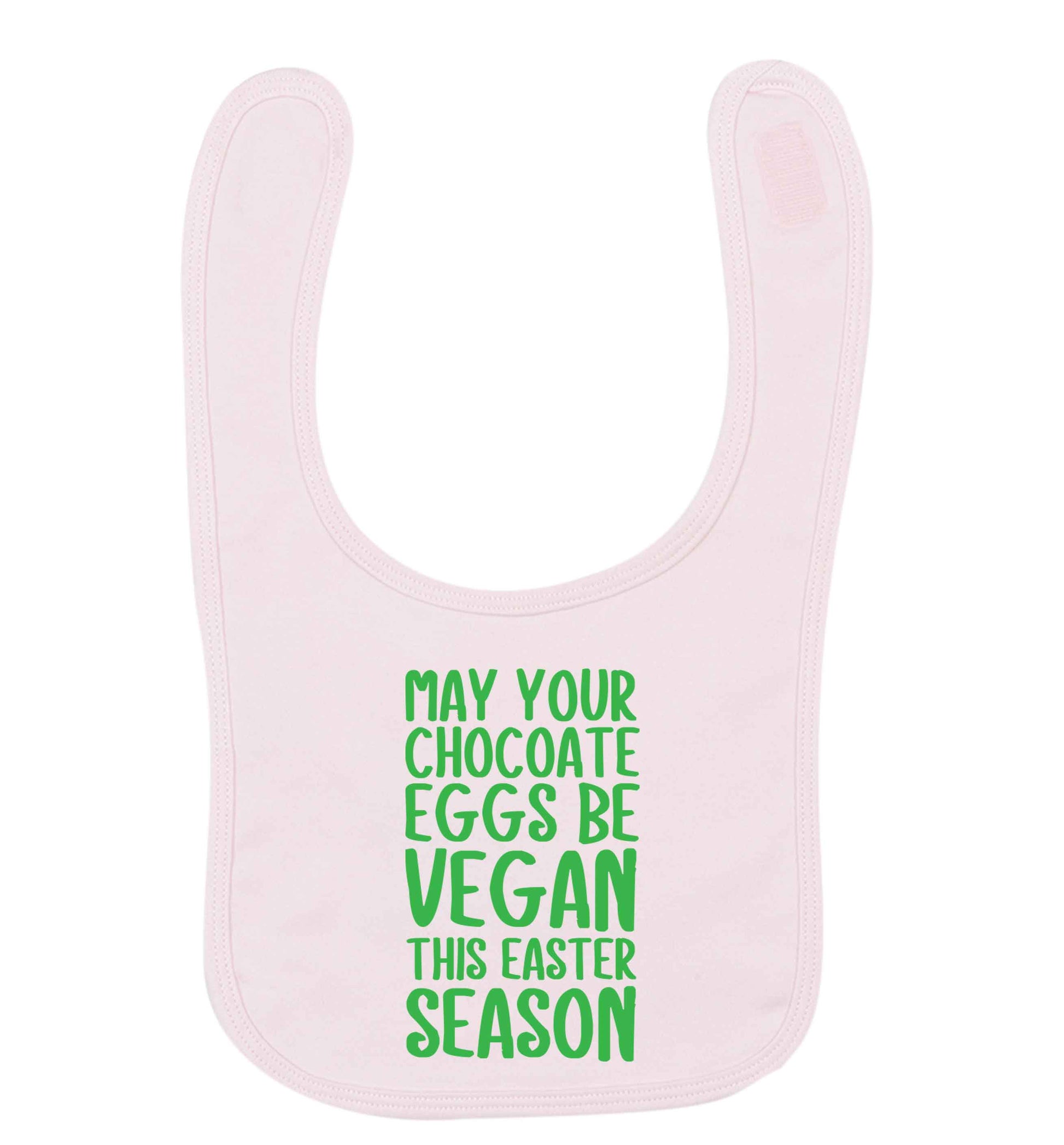 Easter bunny approved! Vegans will love this easter themed pale pink baby bib