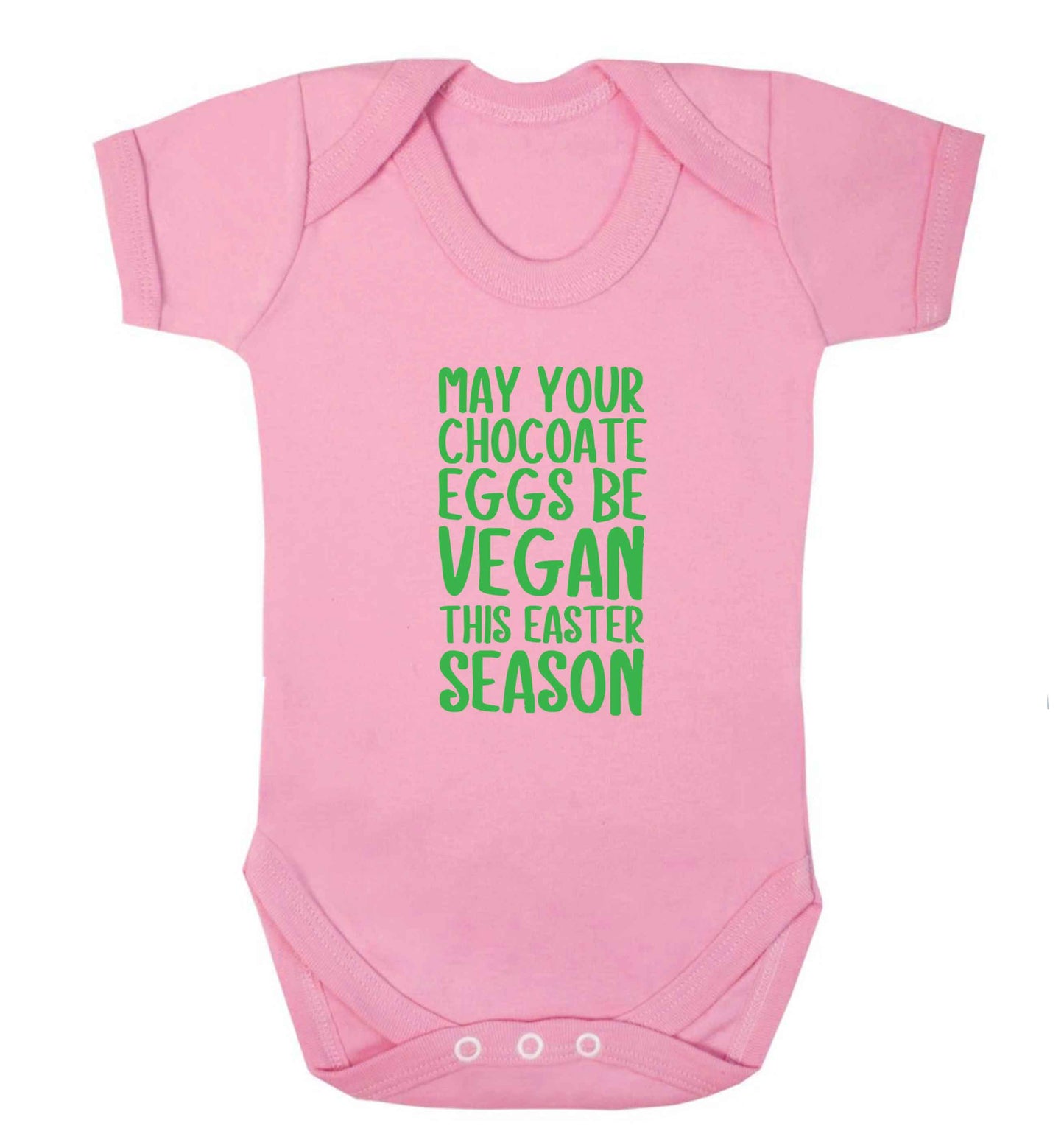 Easter bunny approved! Vegans will love this easter themed baby vest pale pink 18-24 months