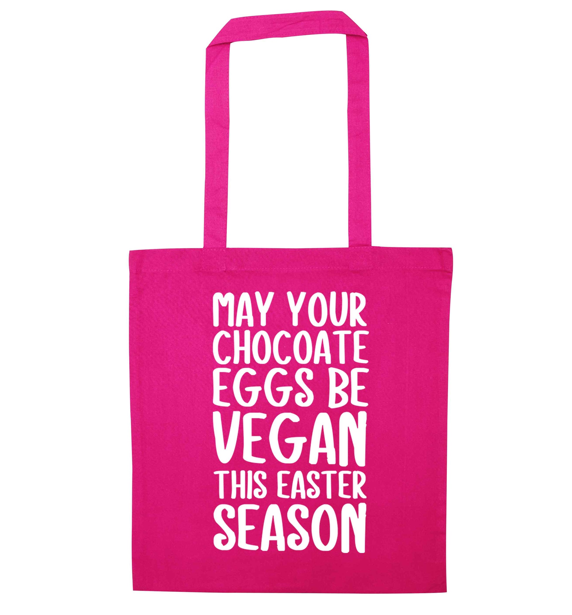 Easter bunny approved! Vegans will love this easter themed pink tote bag