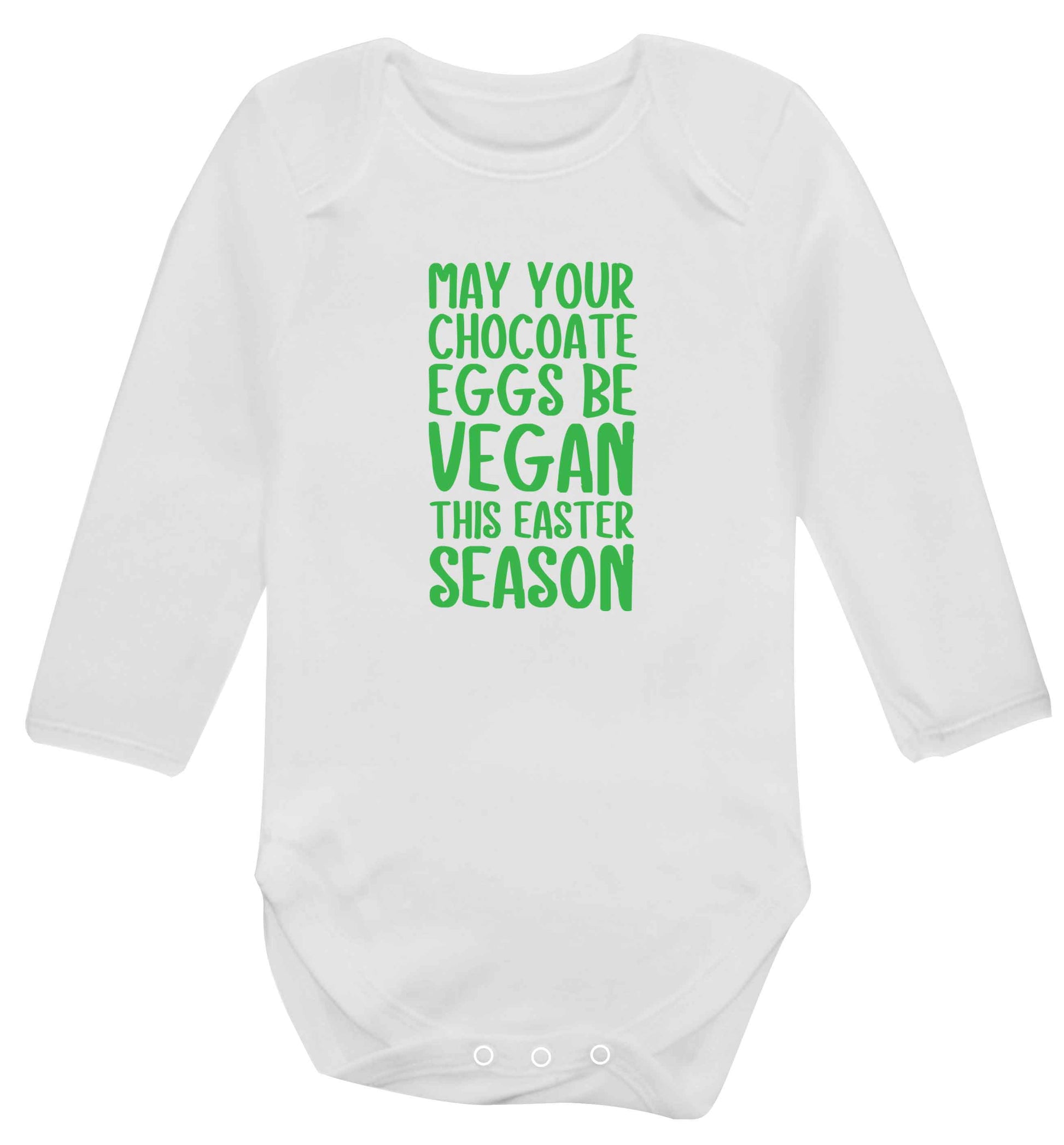 Easter bunny approved! Vegans will love this easter themed baby vest long sleeved white 6-12 months