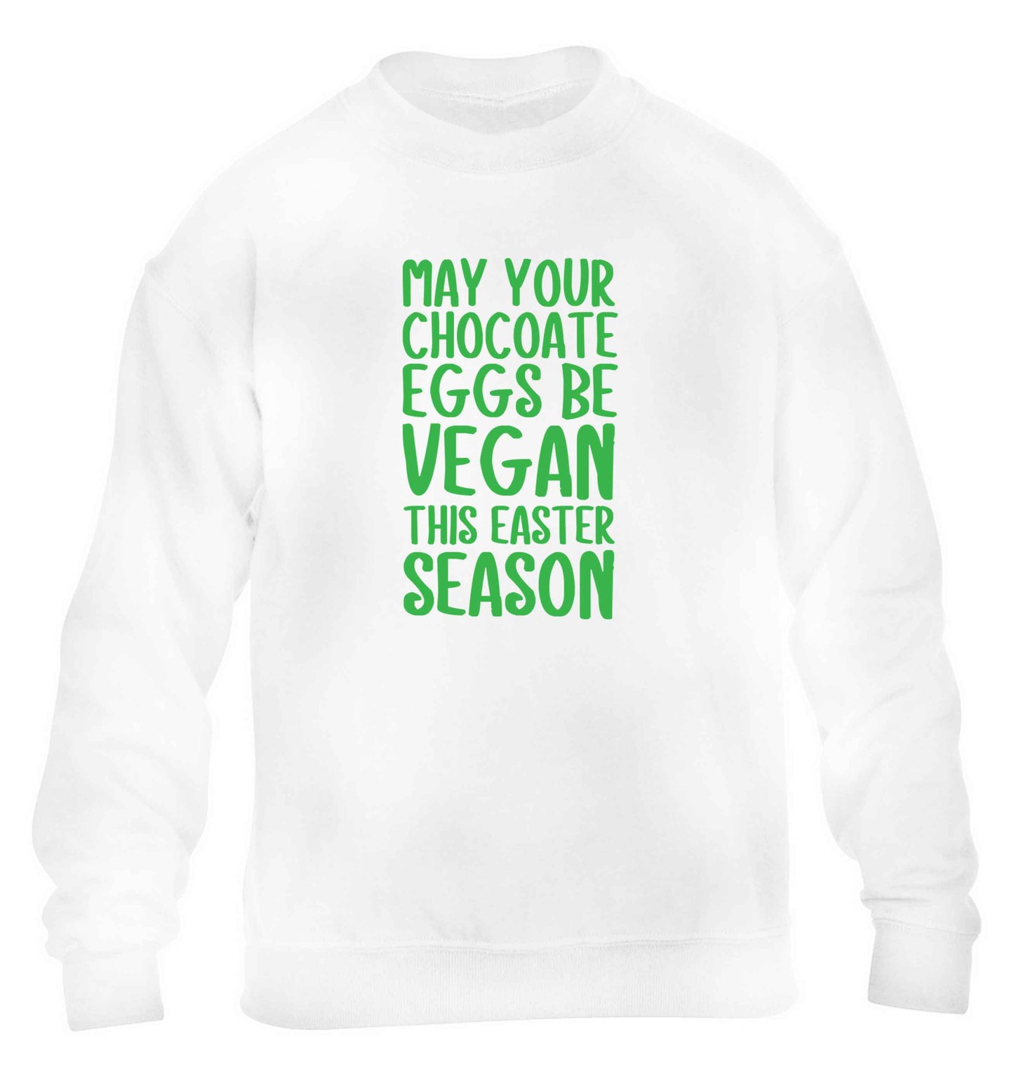 Easter bunny approved! Vegans will love this easter themed children's white sweater 12-13 Years