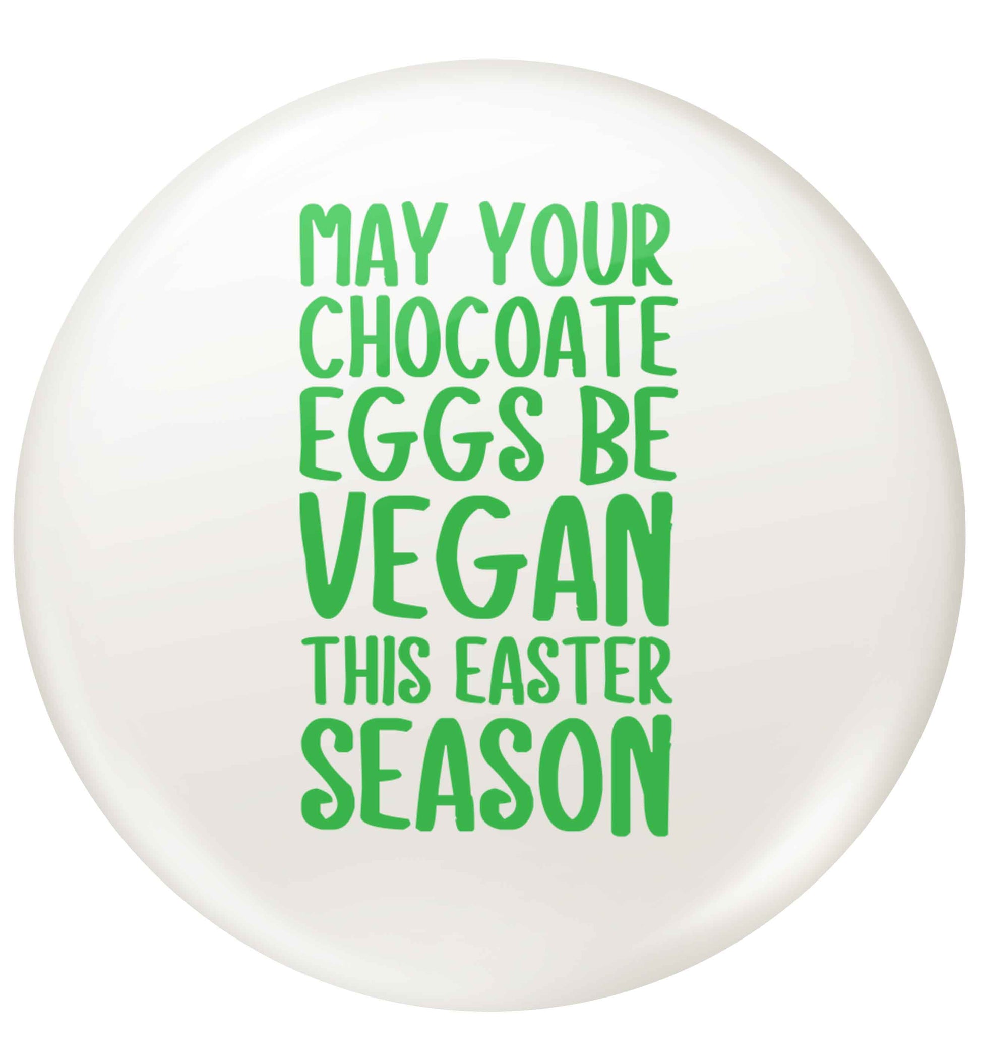 Easter bunny approved! Vegans will love this easter themed small 25mm Pin badge