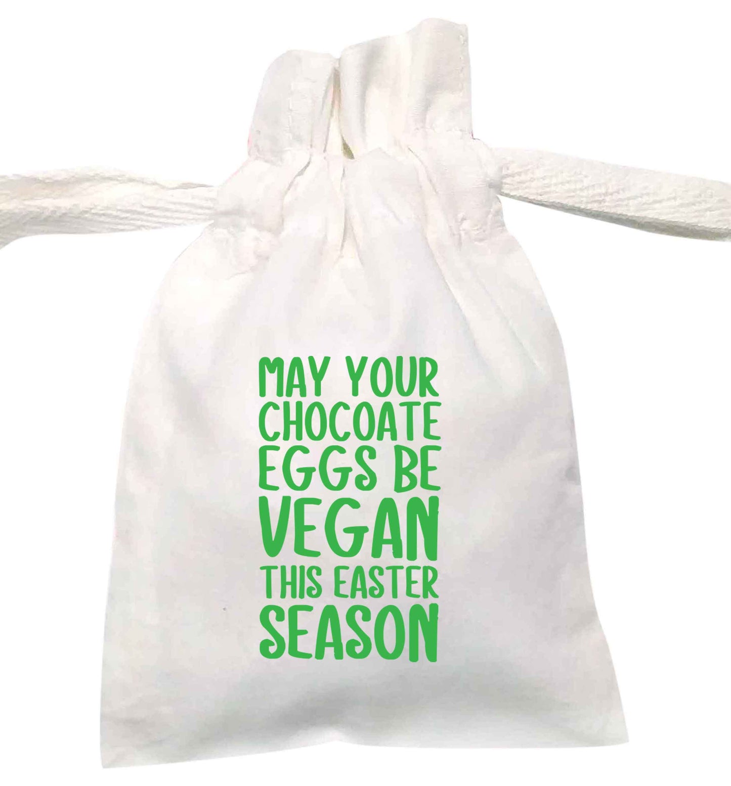 May your chocolate eggs be vegan this Easter season | XS - L | Pouch / Drawstring bag / Sack | Organic Cotton | Bulk discounts available!