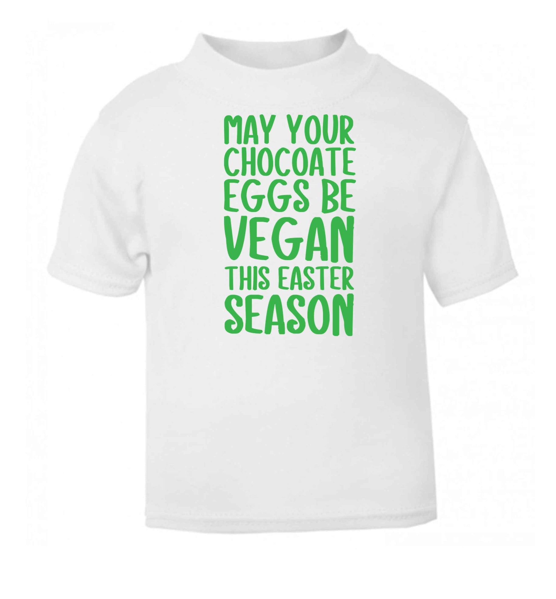 Easter bunny approved! Vegans will love this easter themed white baby toddler Tshirt 2 Years