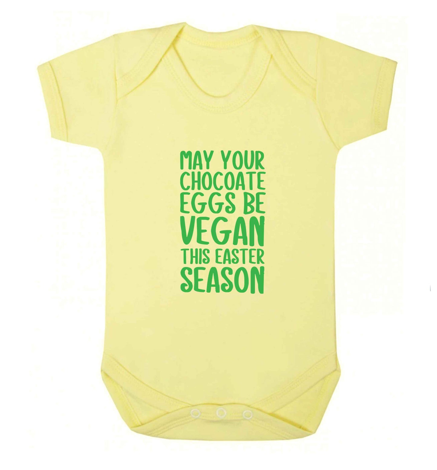 Easter bunny approved! Vegans will love this easter themed baby vest pale yellow 18-24 months