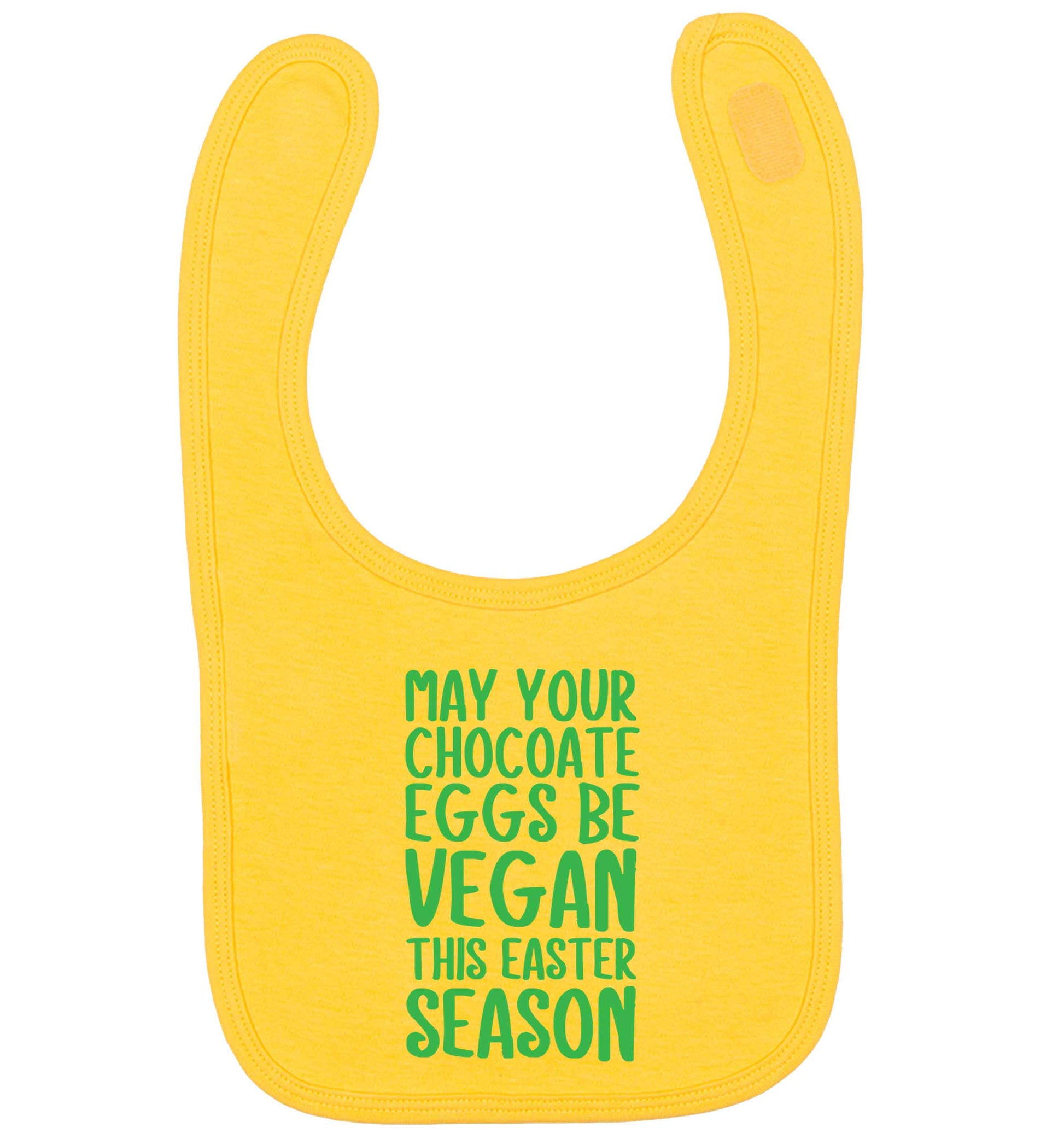 Easter bunny approved! Vegans will love this easter themed yellow baby bib
