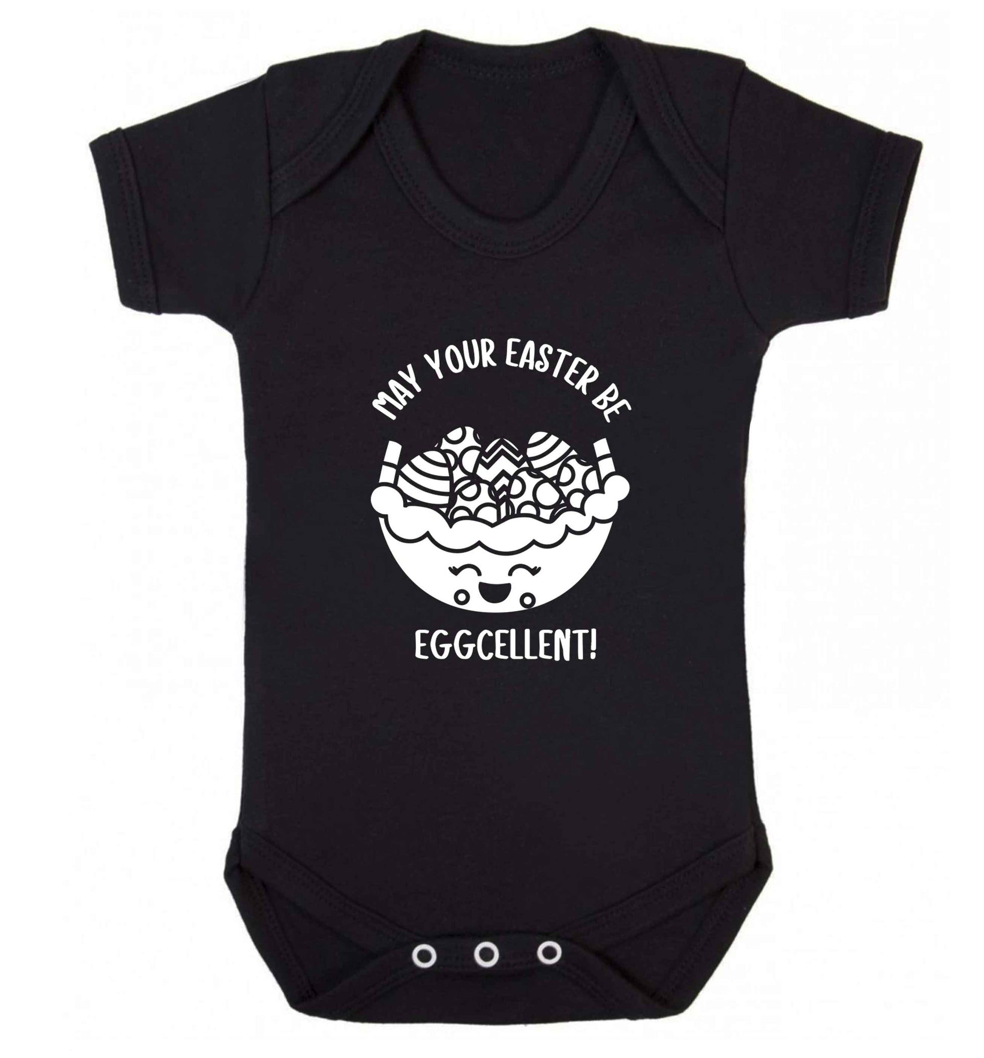 May your Easter be eggcellent baby vest black 18-24 months