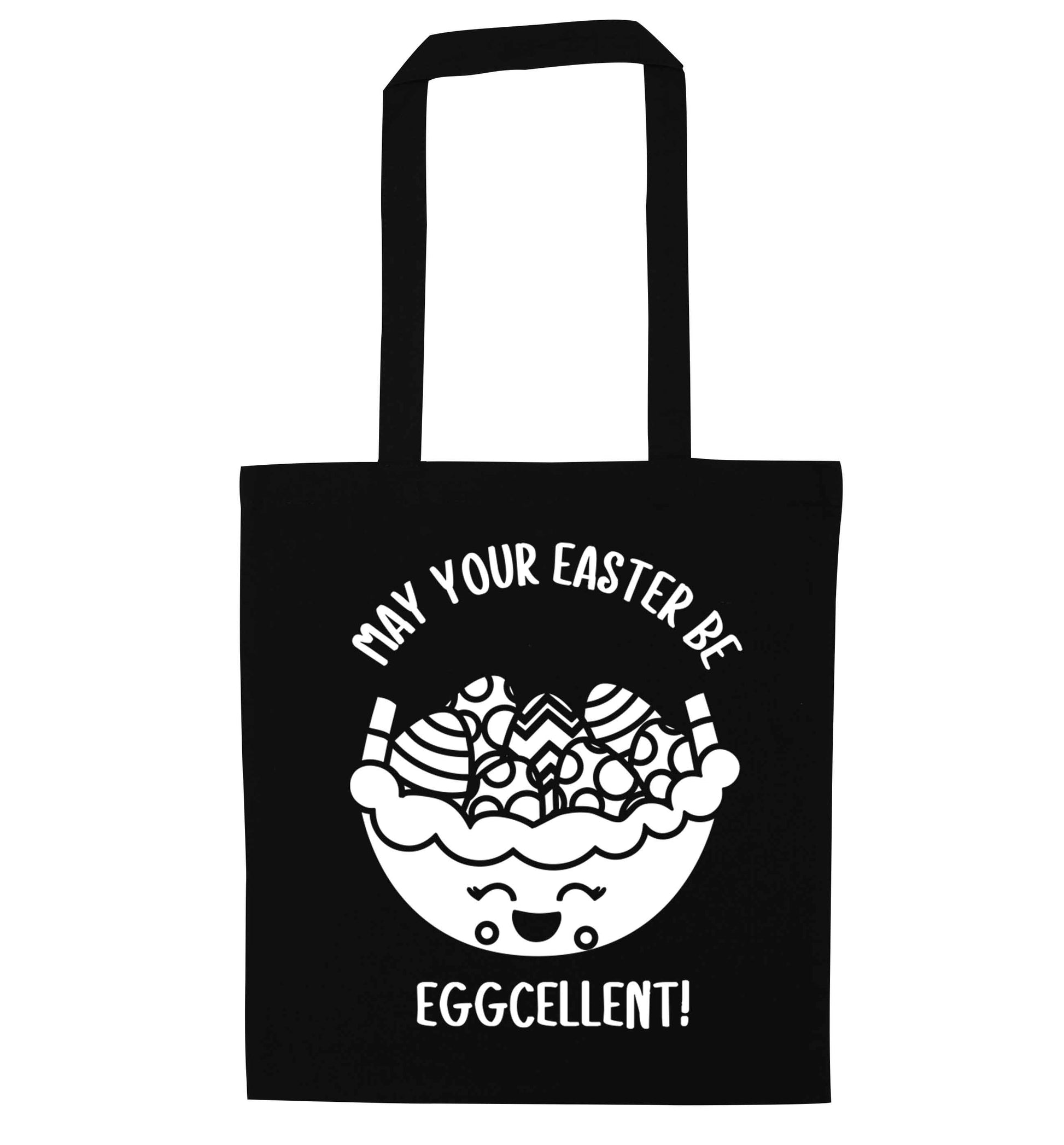 May your Easter be eggcellent black tote bag