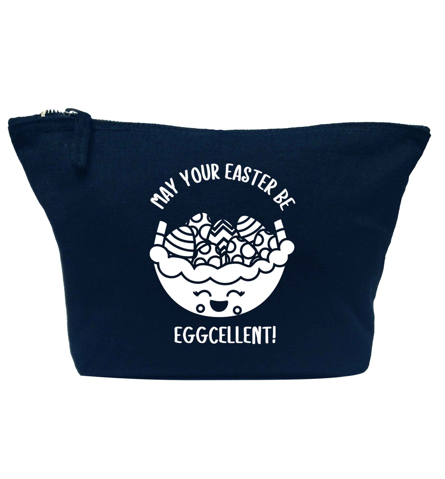 May your Easter be eggcellent navy makeup bag