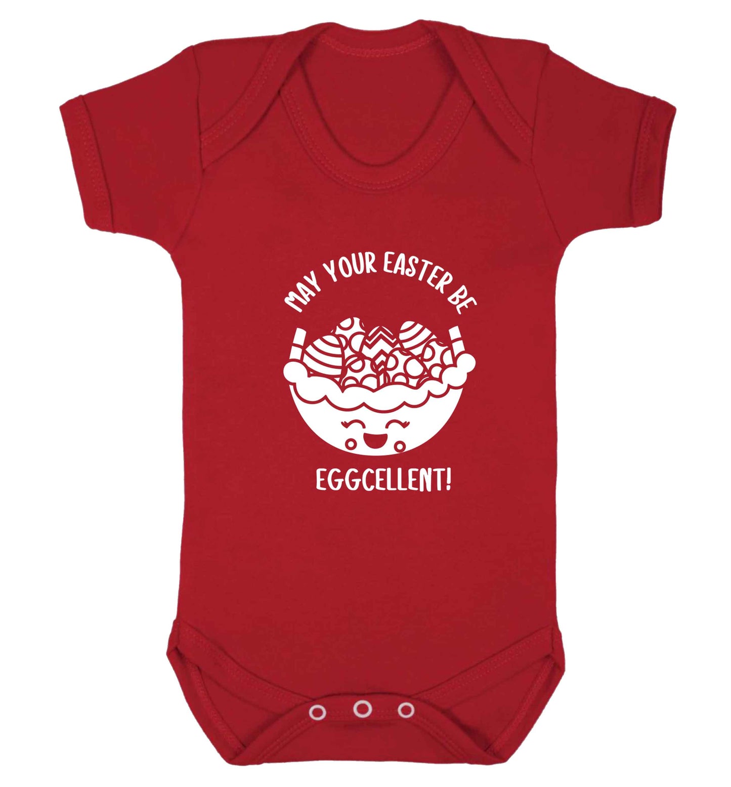 May your Easter be eggcellent baby vest red 18-24 months