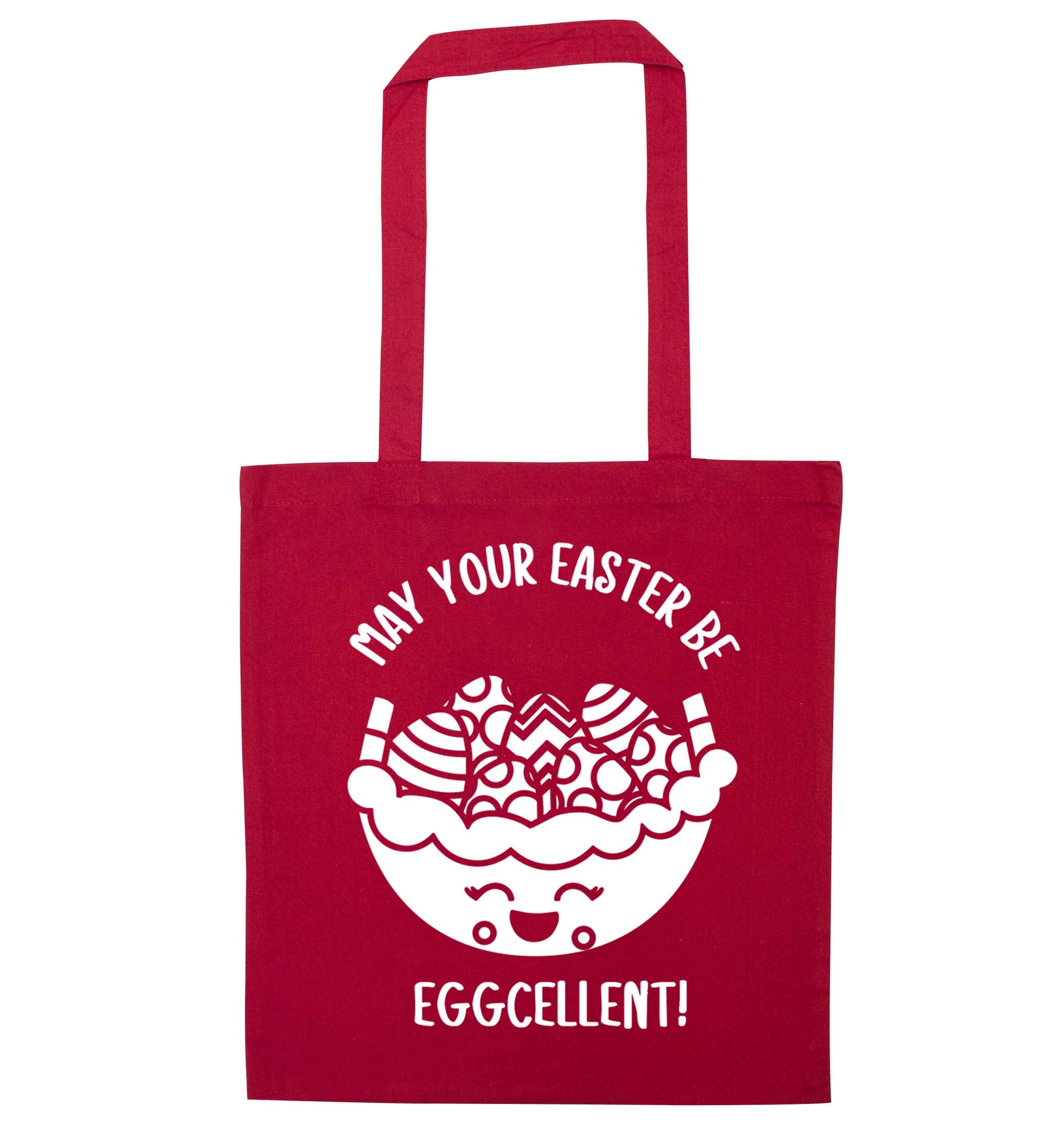 May your Easter be eggcellent red tote bag