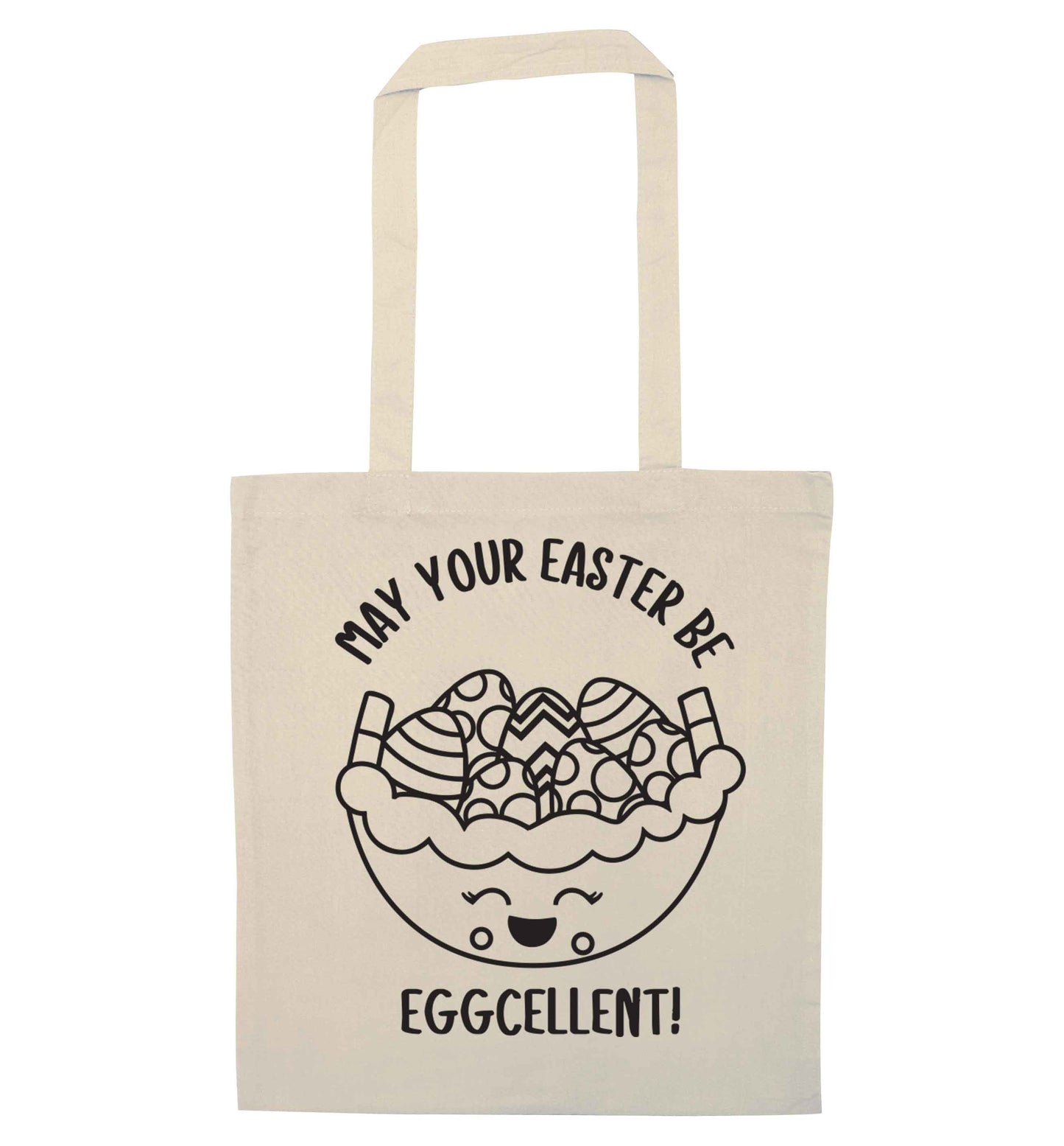 May your Easter be eggcellent natural tote bag