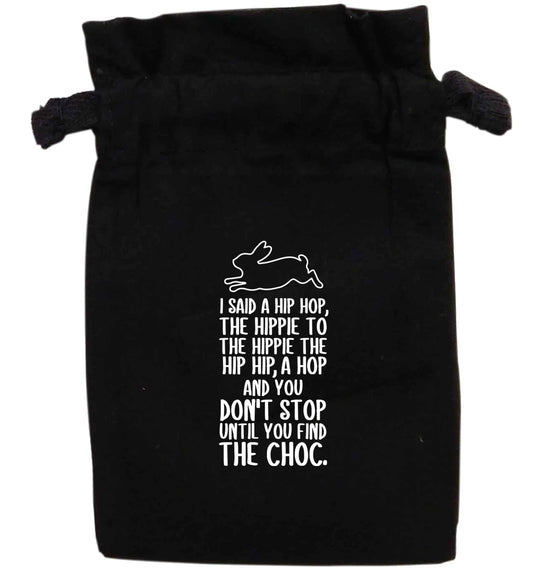 Don't stop until you find the choc | XS - L | Pouch / Drawstring bag / Sack | Organic Cotton | Bulk discounts available!